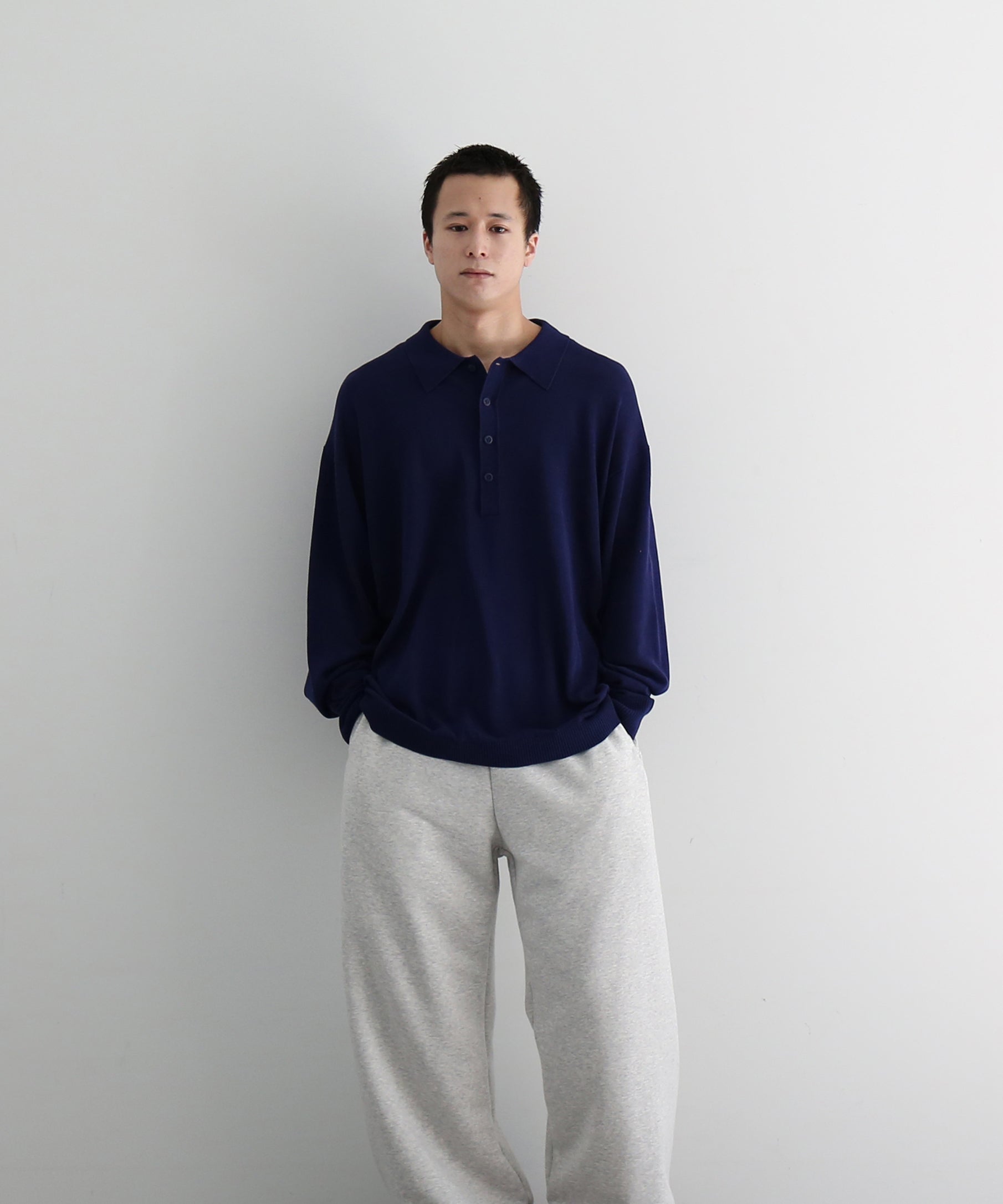 【EXCLUSIVE】crepuscule L/s polo "SAX"