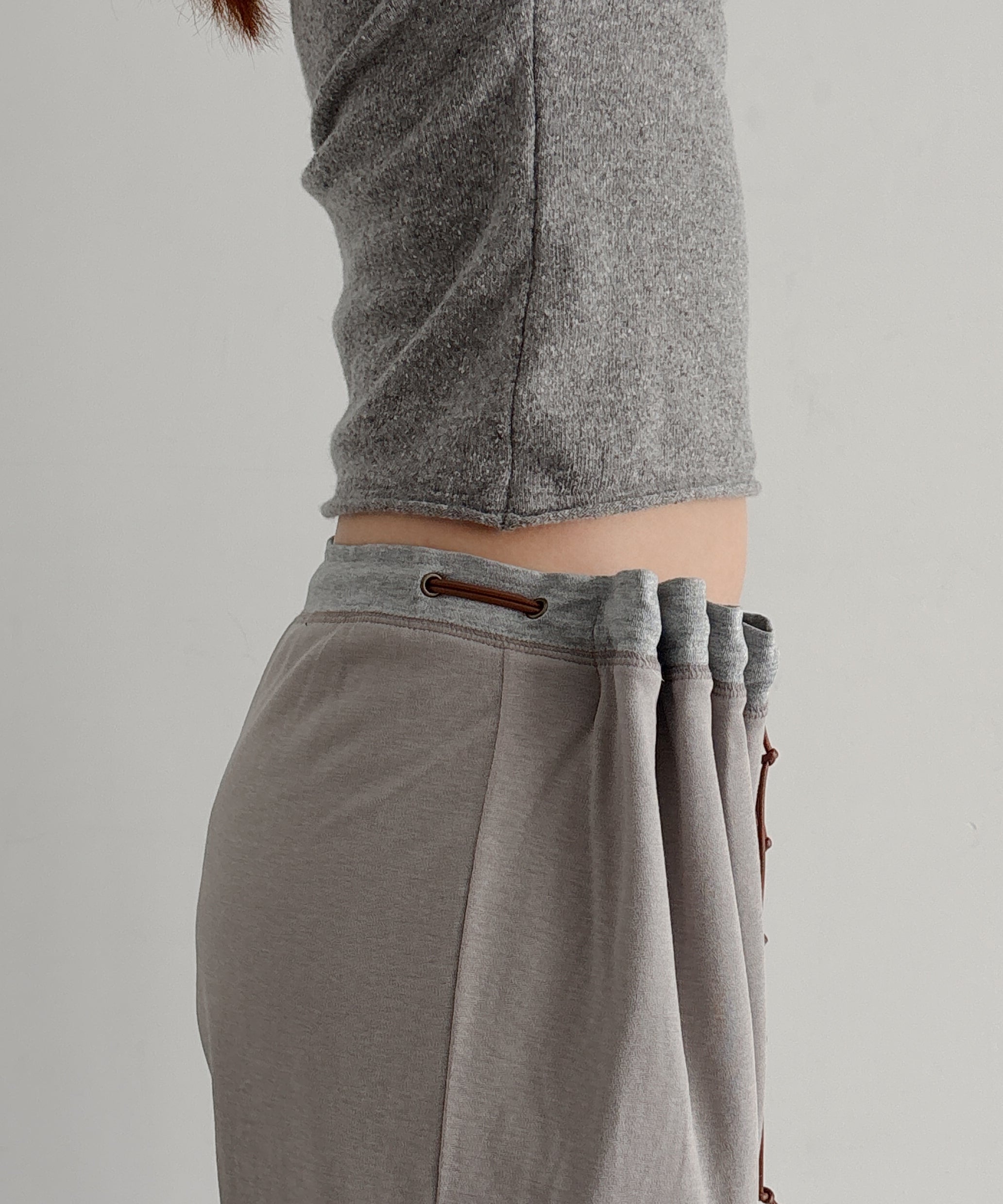 ULIKASANCTUS Curtain half pants "BEIGE"