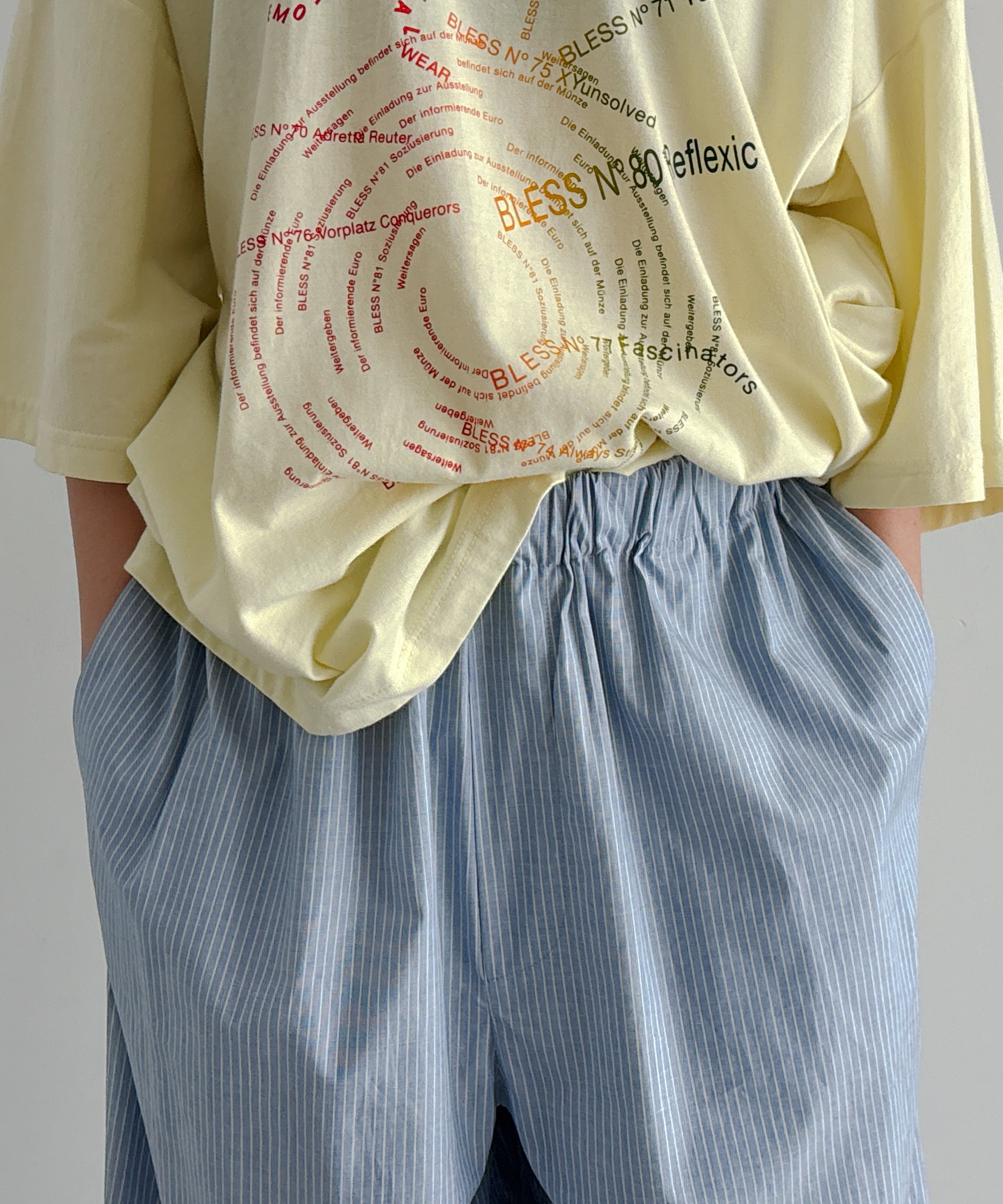 Baserange Claude pants "BLUE STRIPE"