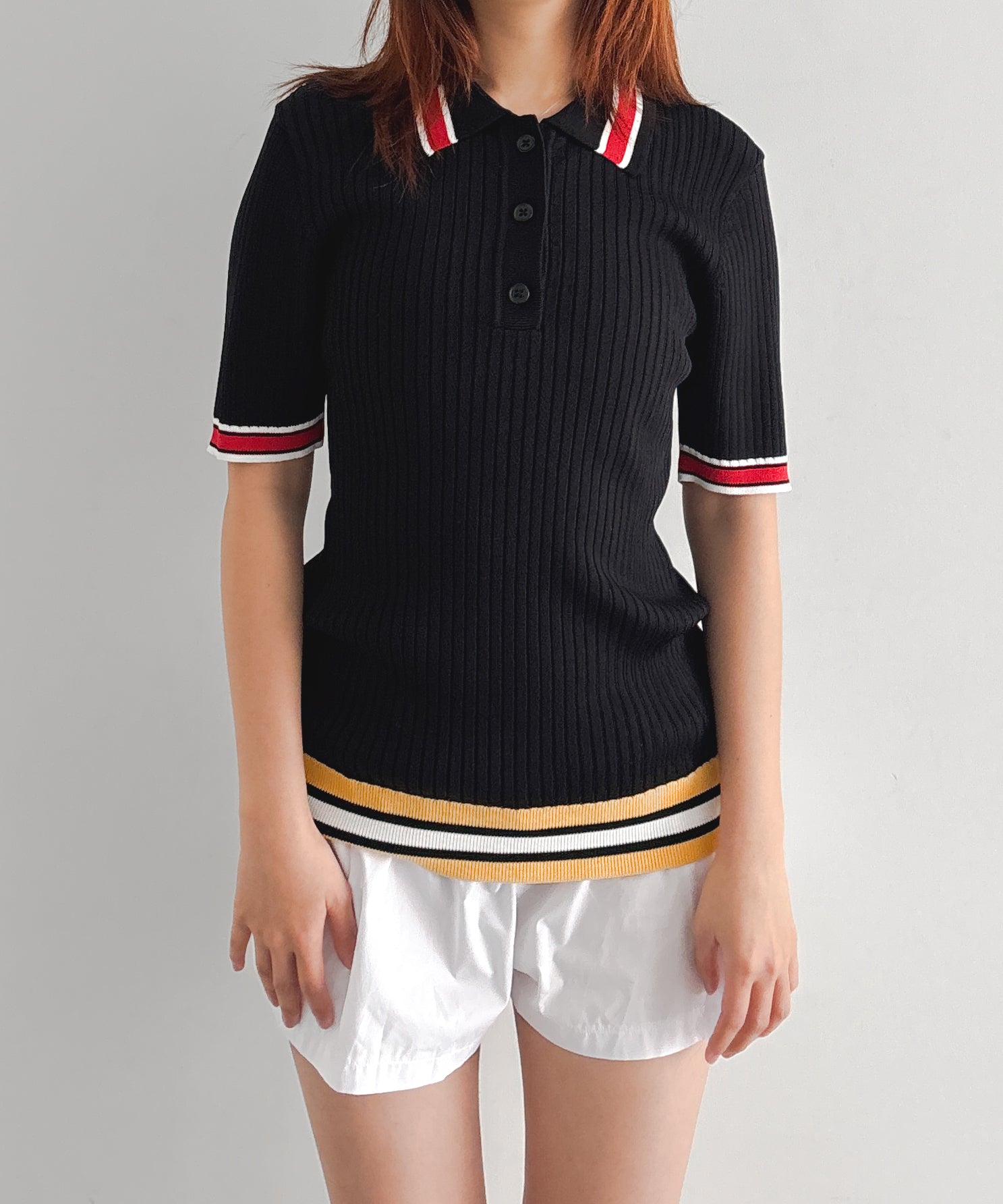 entire studios Ribbed polo "INFERNO"