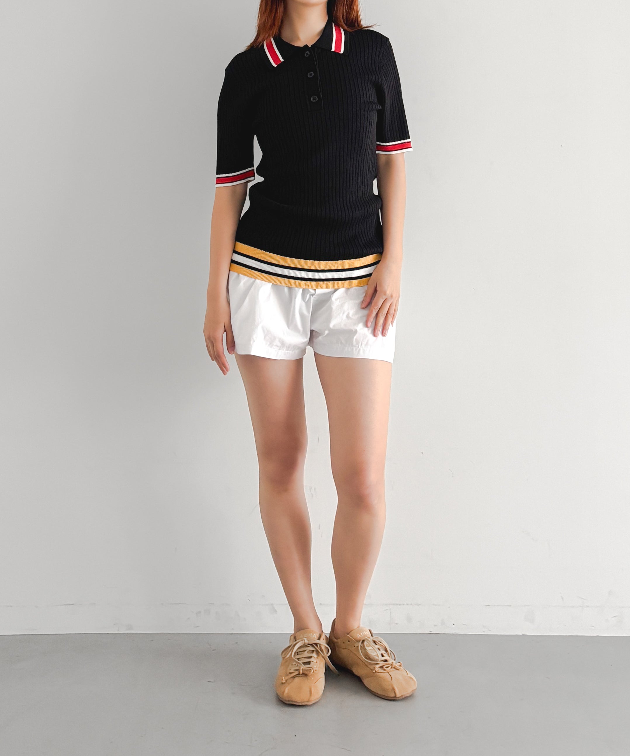 entire studios Ribbed polo "INFERNO"