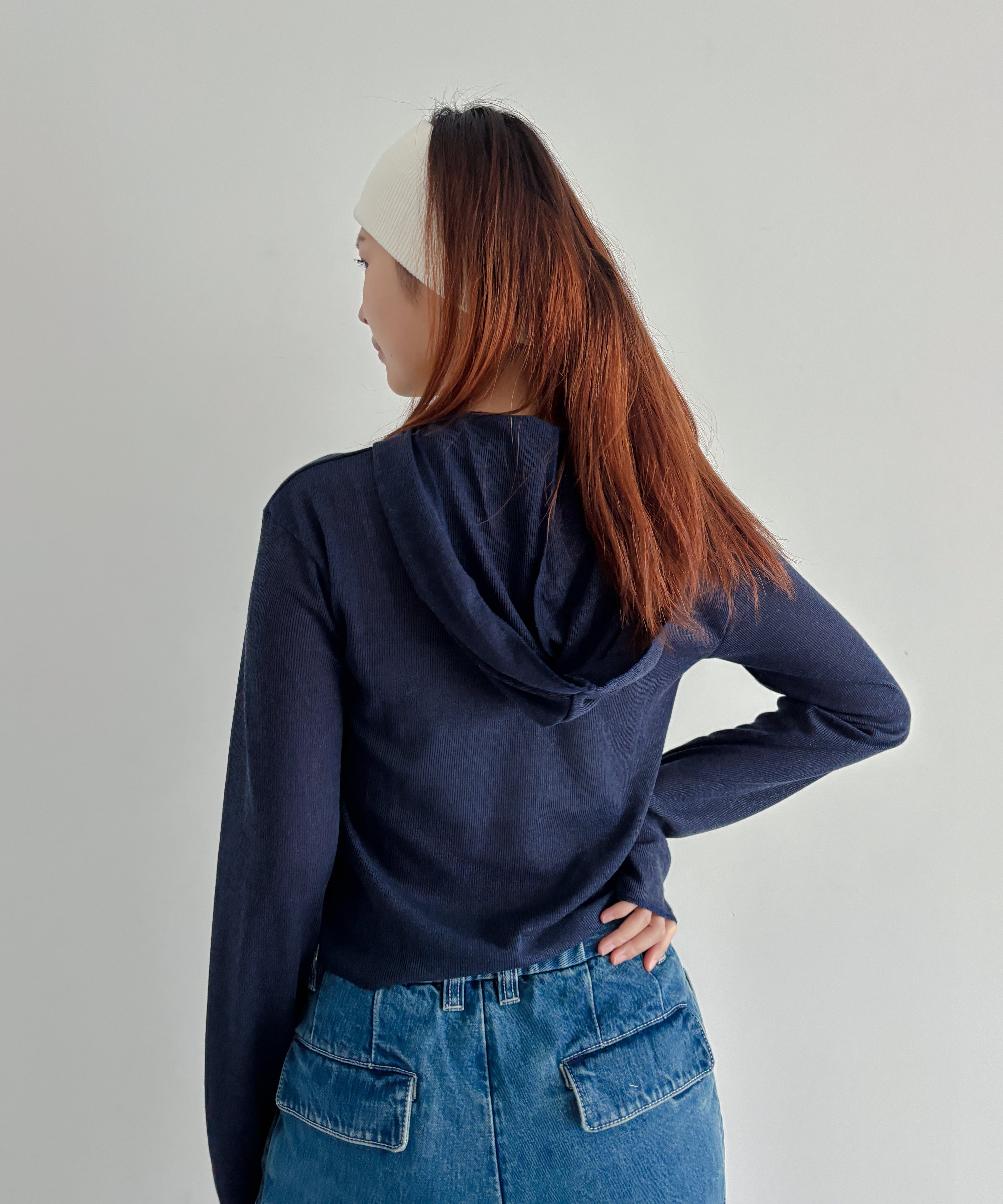 KAIKO Rib hoodie 0,1 "O.WHITE"