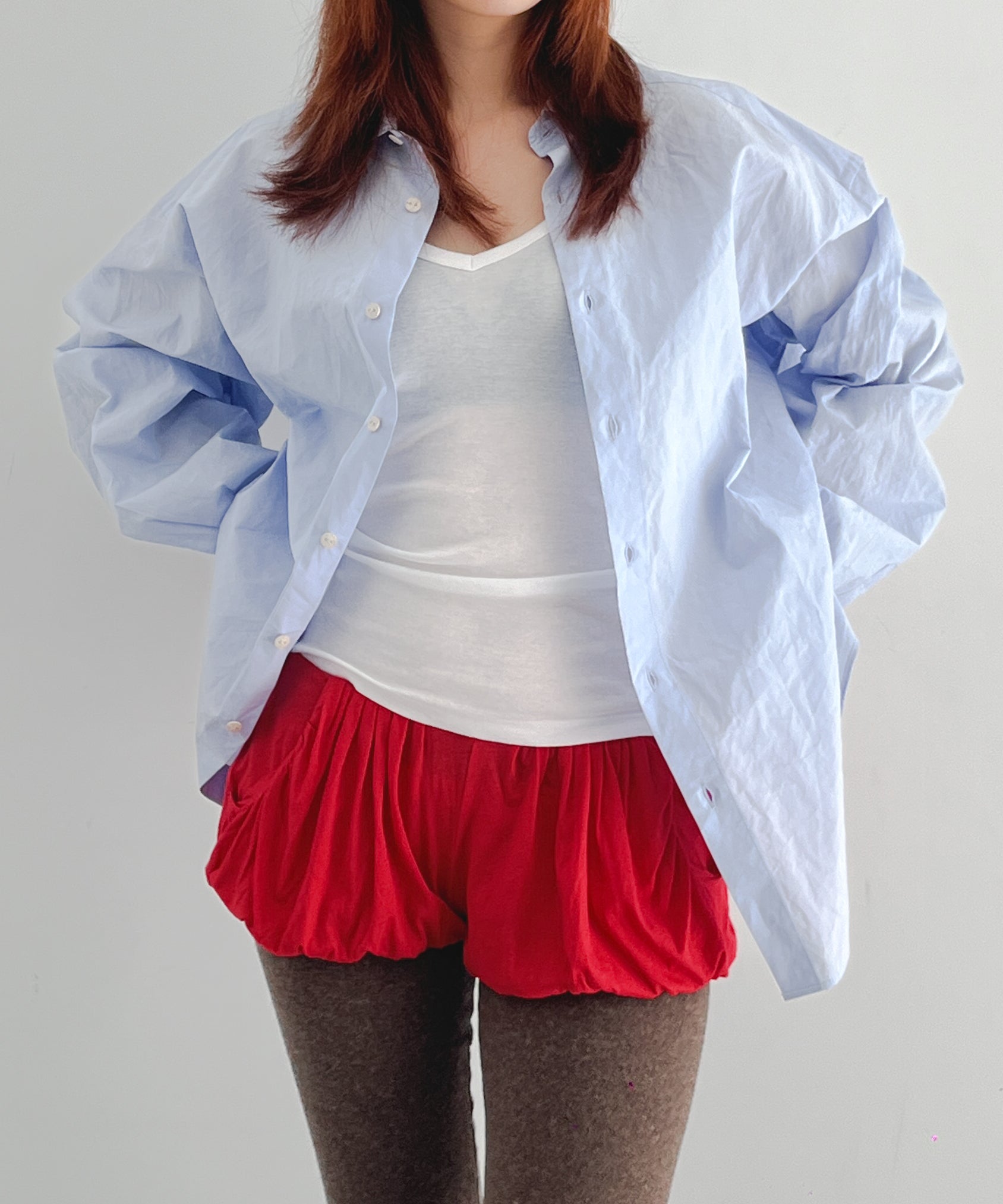 Baserange Claude shirt "SAX BLUE"
