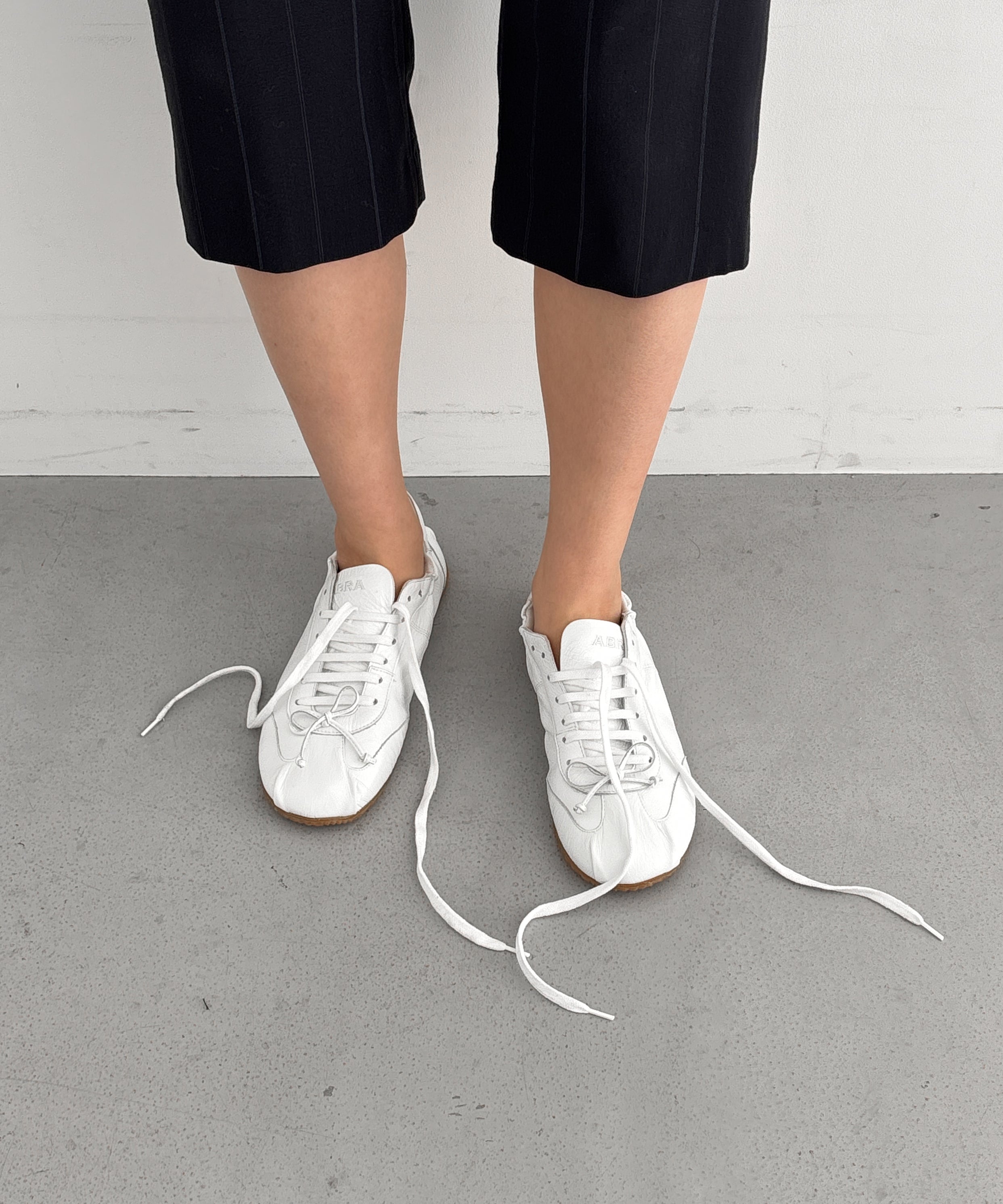 ABRA Leather sneaker ballerina "WHITE"