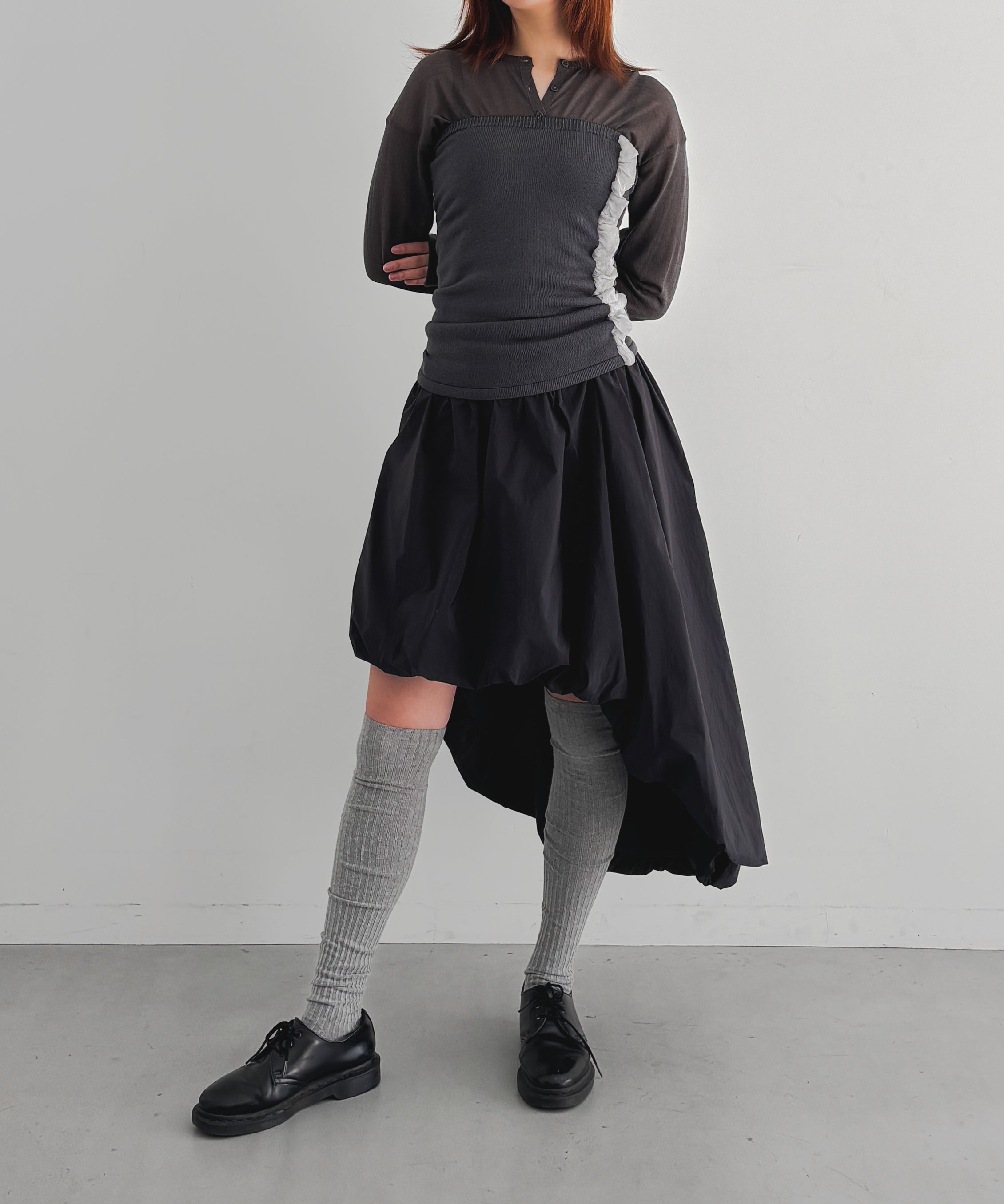 Baserange Overknee socks "GREY MELANGE"
