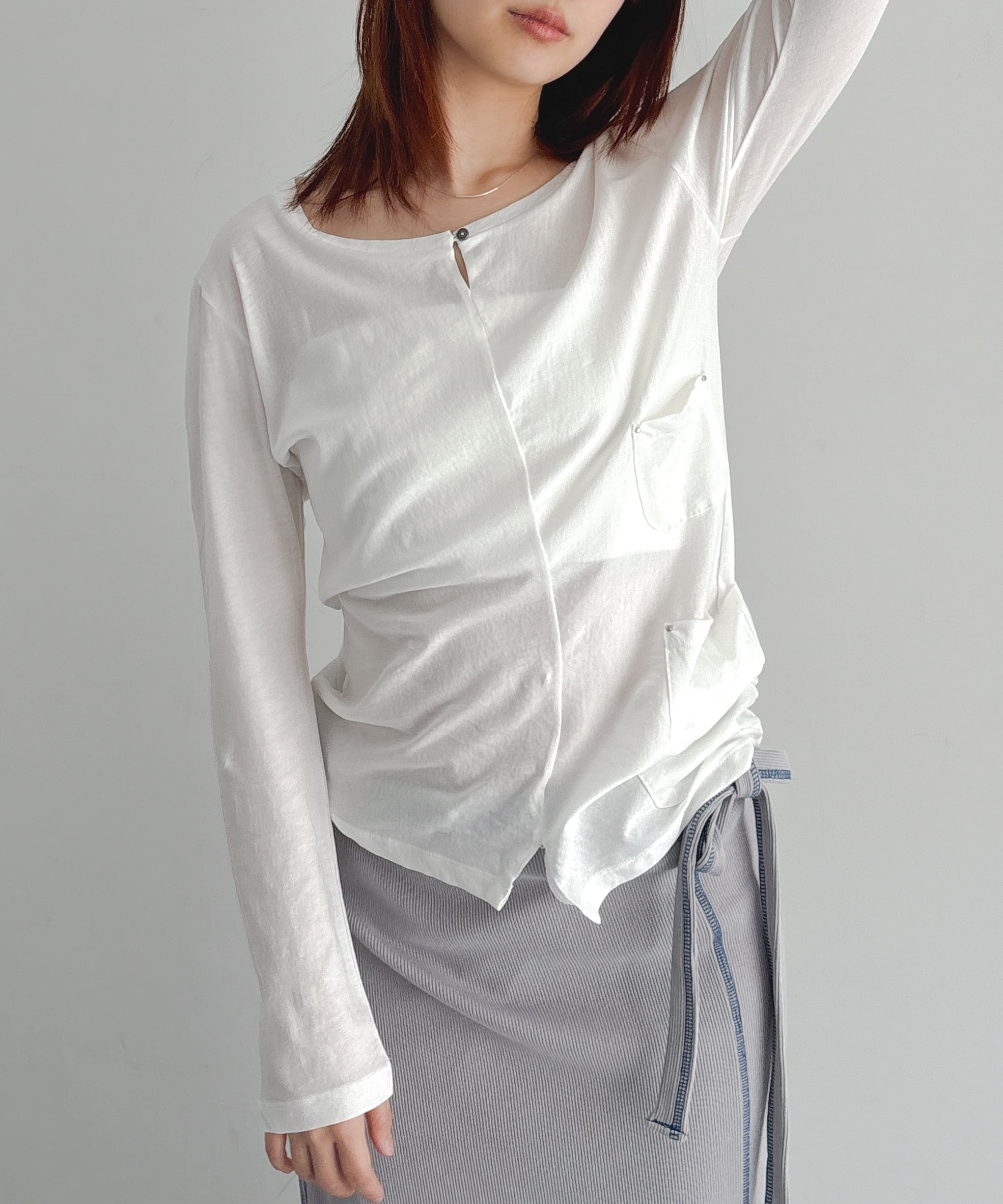 ULIKASANCTUS 3-pocket t shirt "WHITE"