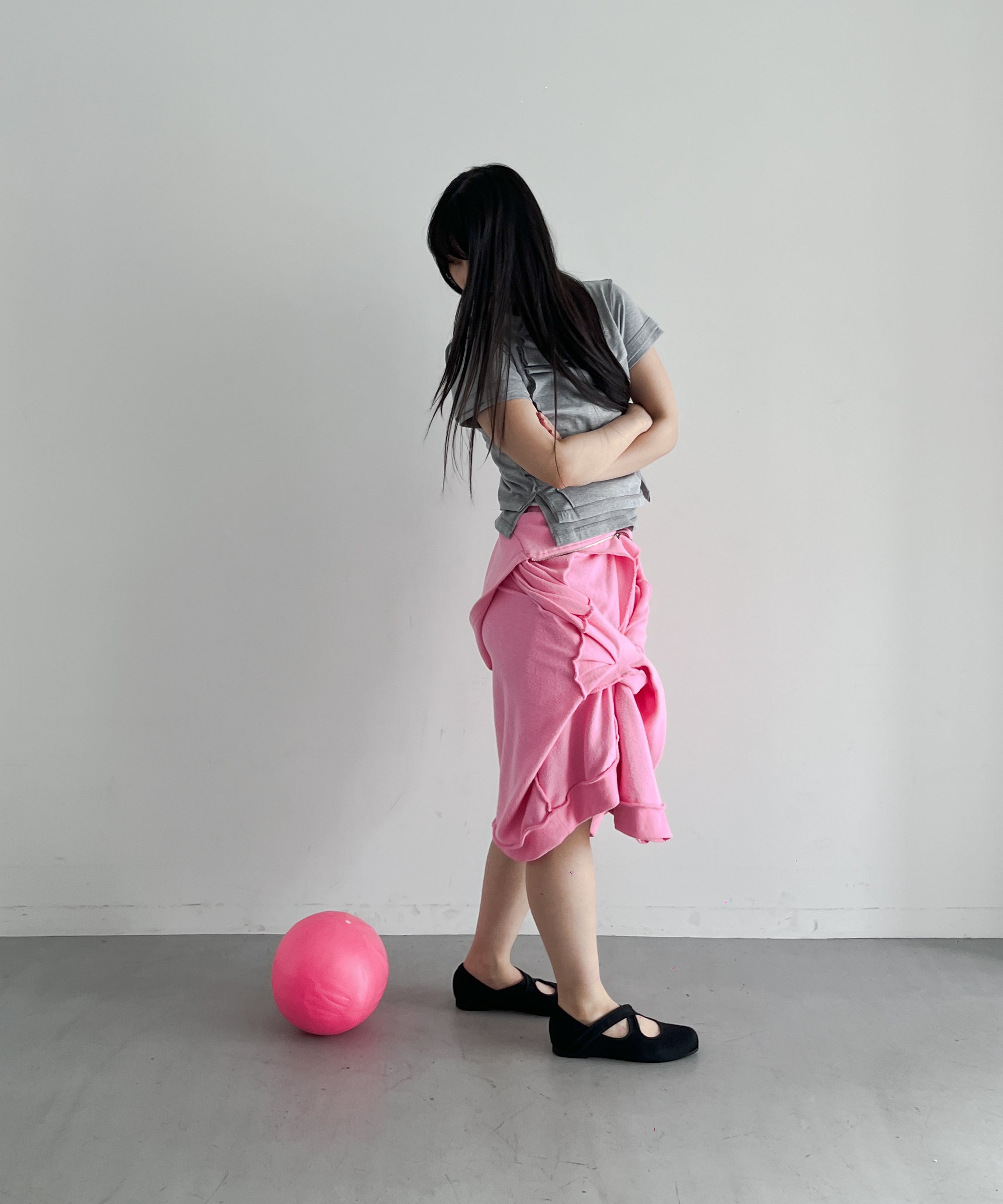 NATASHA ZINKO Hoodie-skirt hybride "BLACK"