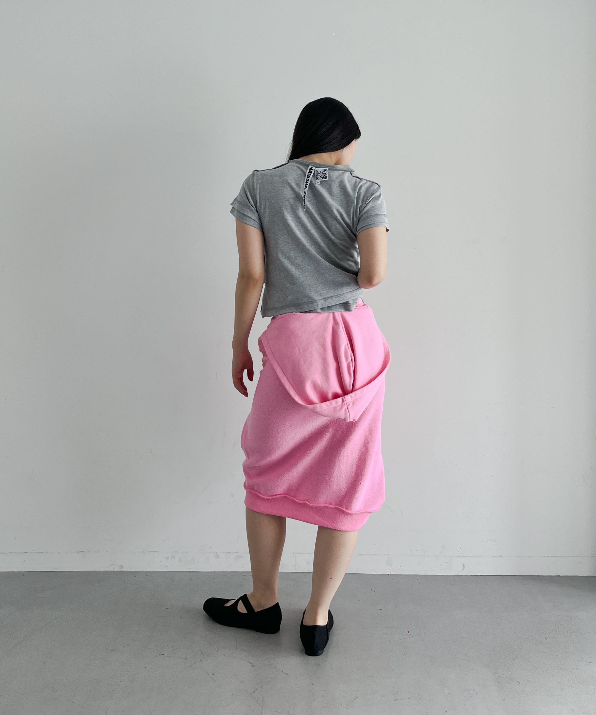 NATASHA ZINKO Hoodie-skirt hybride "PINK"