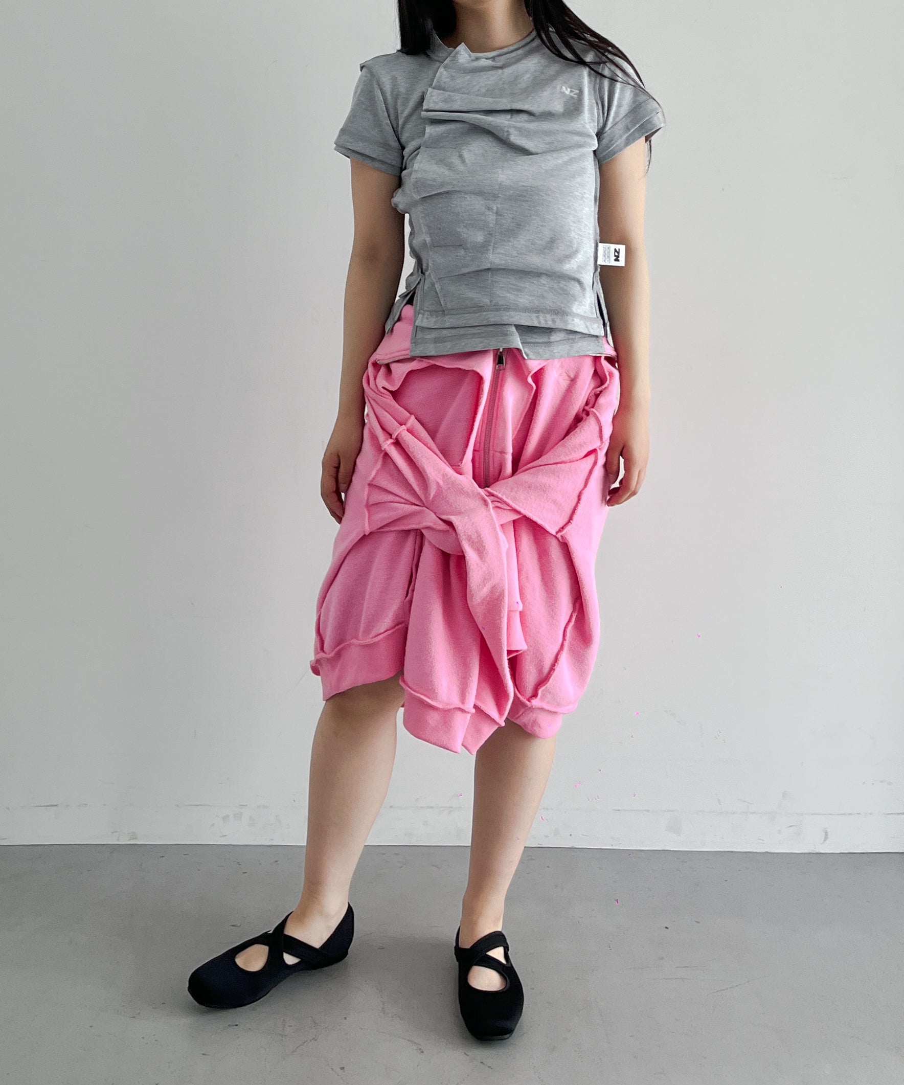 NATASHA ZINKO Hoodie-skirt hybride "PINK"