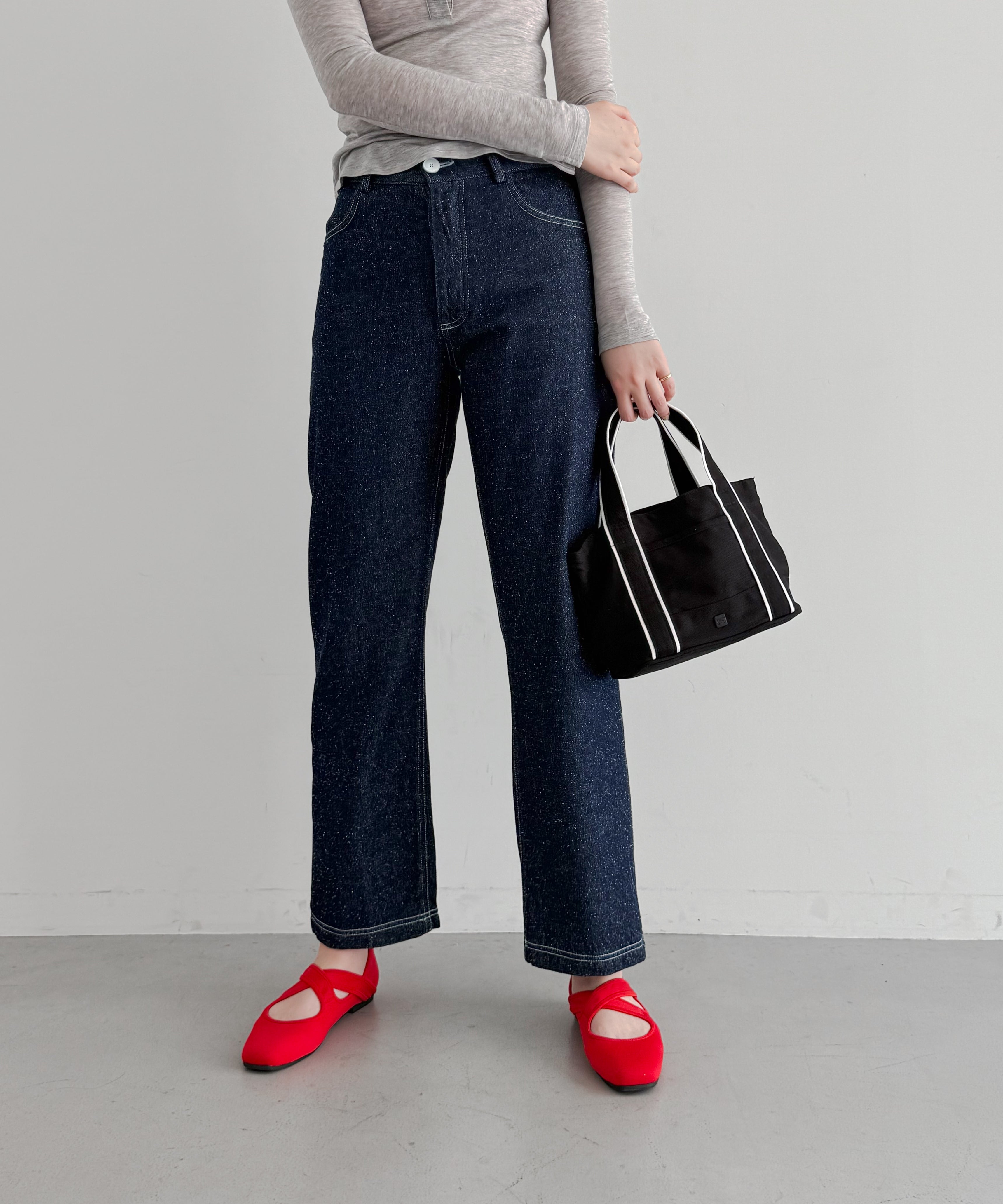 Fax Copy Express Studio contour line tote "BLACK"