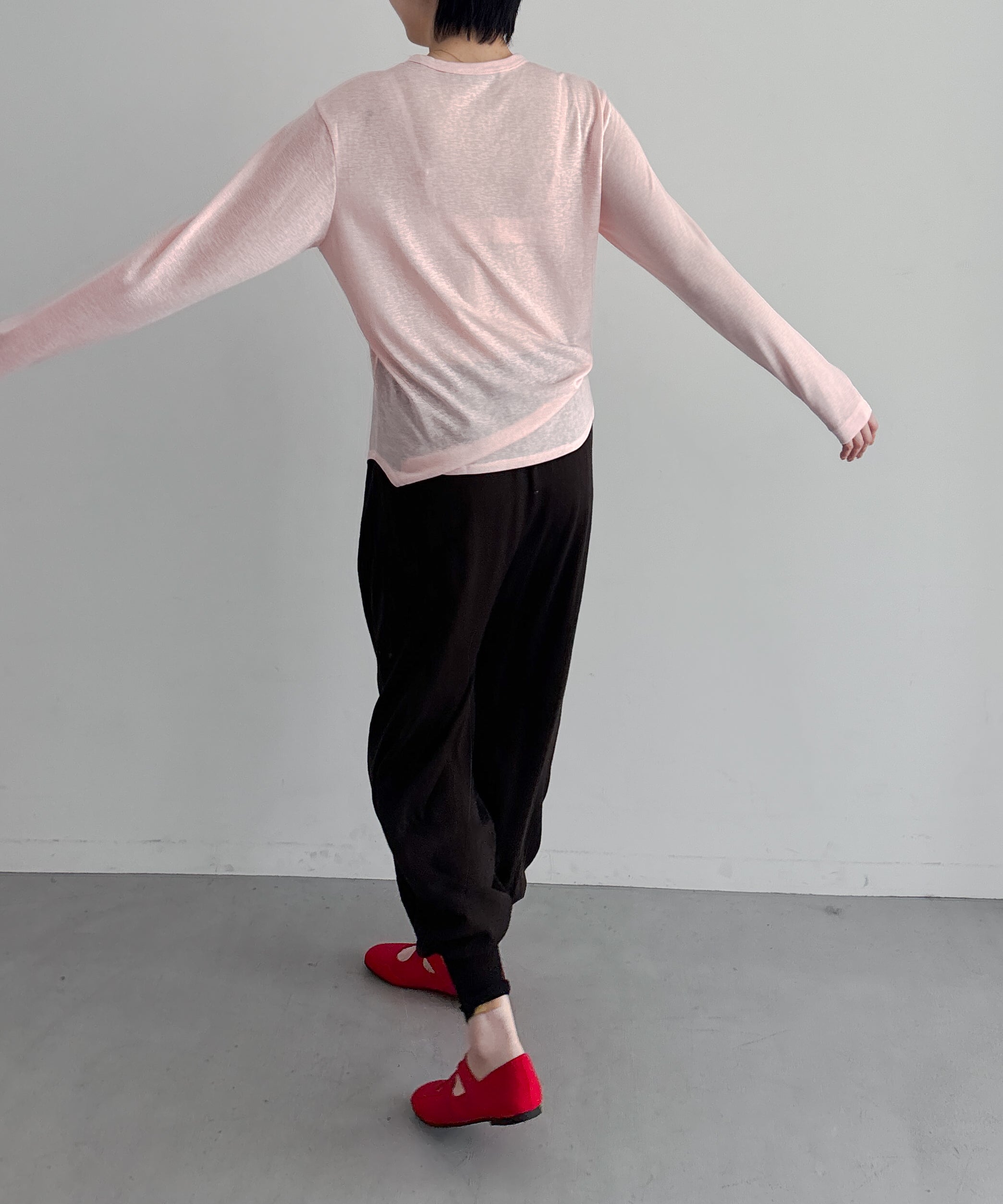 Fax Copy Express Afternoon stretch relaxed top "PINK"