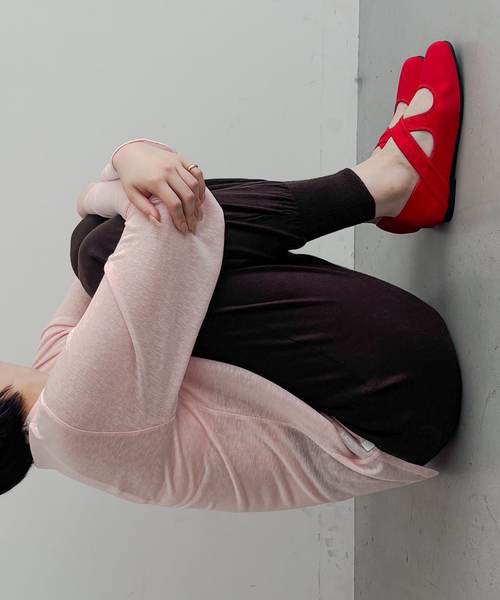 Fax Copy Express Afternoon stretch relaxed top "PINK"