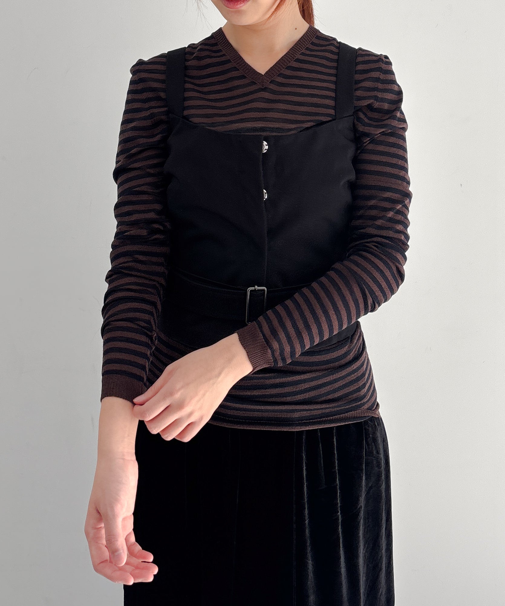 OUR LEGACY Trench vest "TASTEFUL BLACK MEGATWIST"