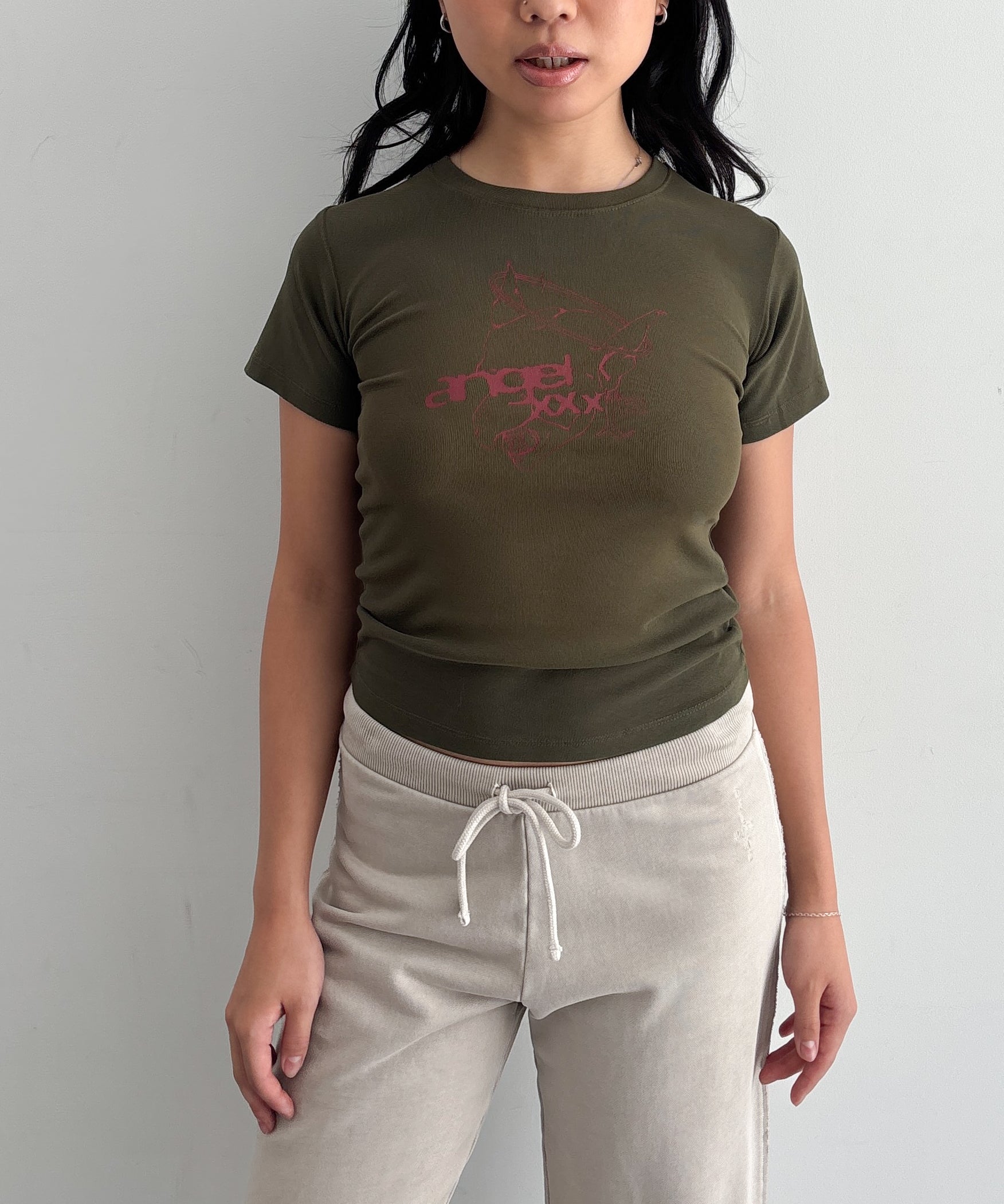 LOADINGROOM Angel goblin tee "KHAKI"