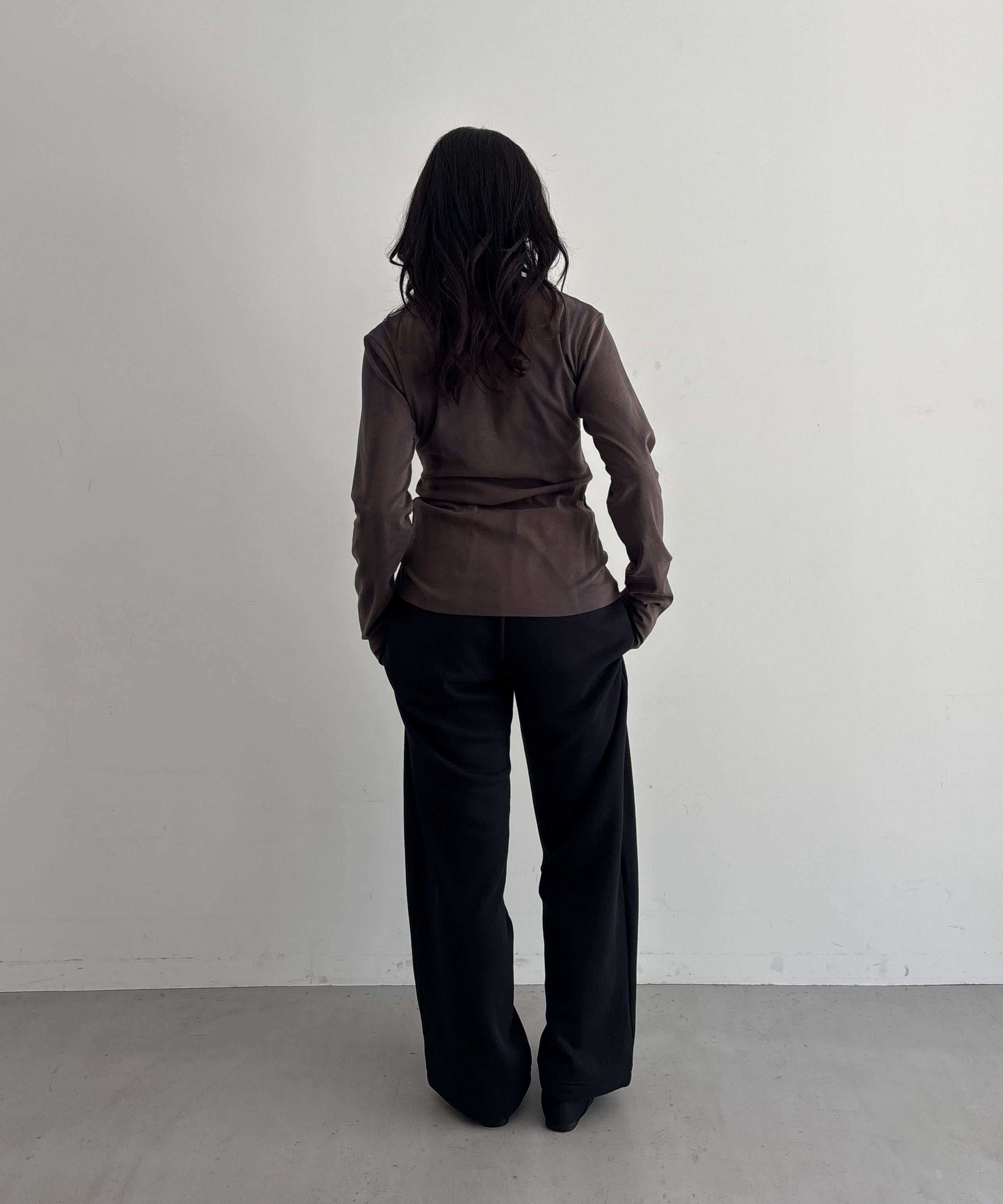 LOADINGROOM Twisted button ghost top "WASHED KHAKI"