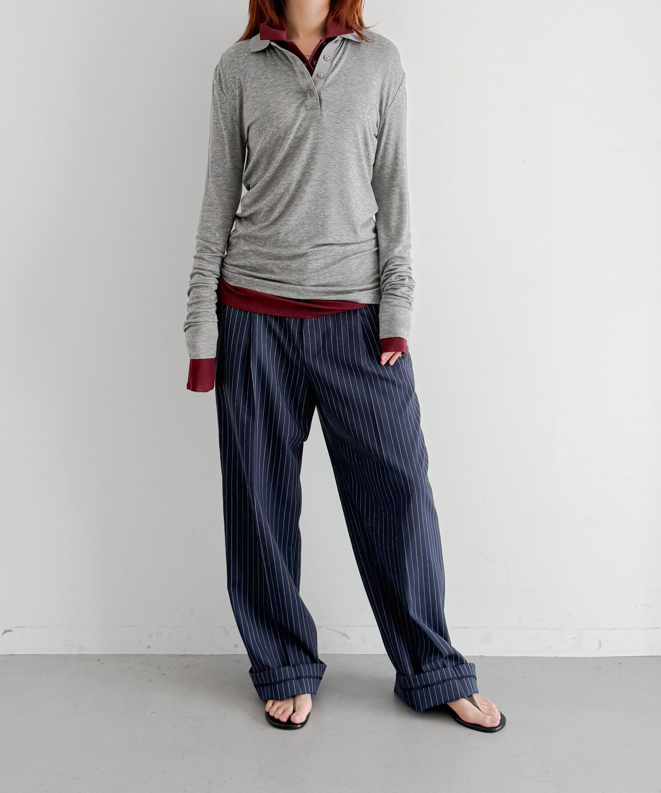 entire studios Ls polo "SILVER GRAIN"