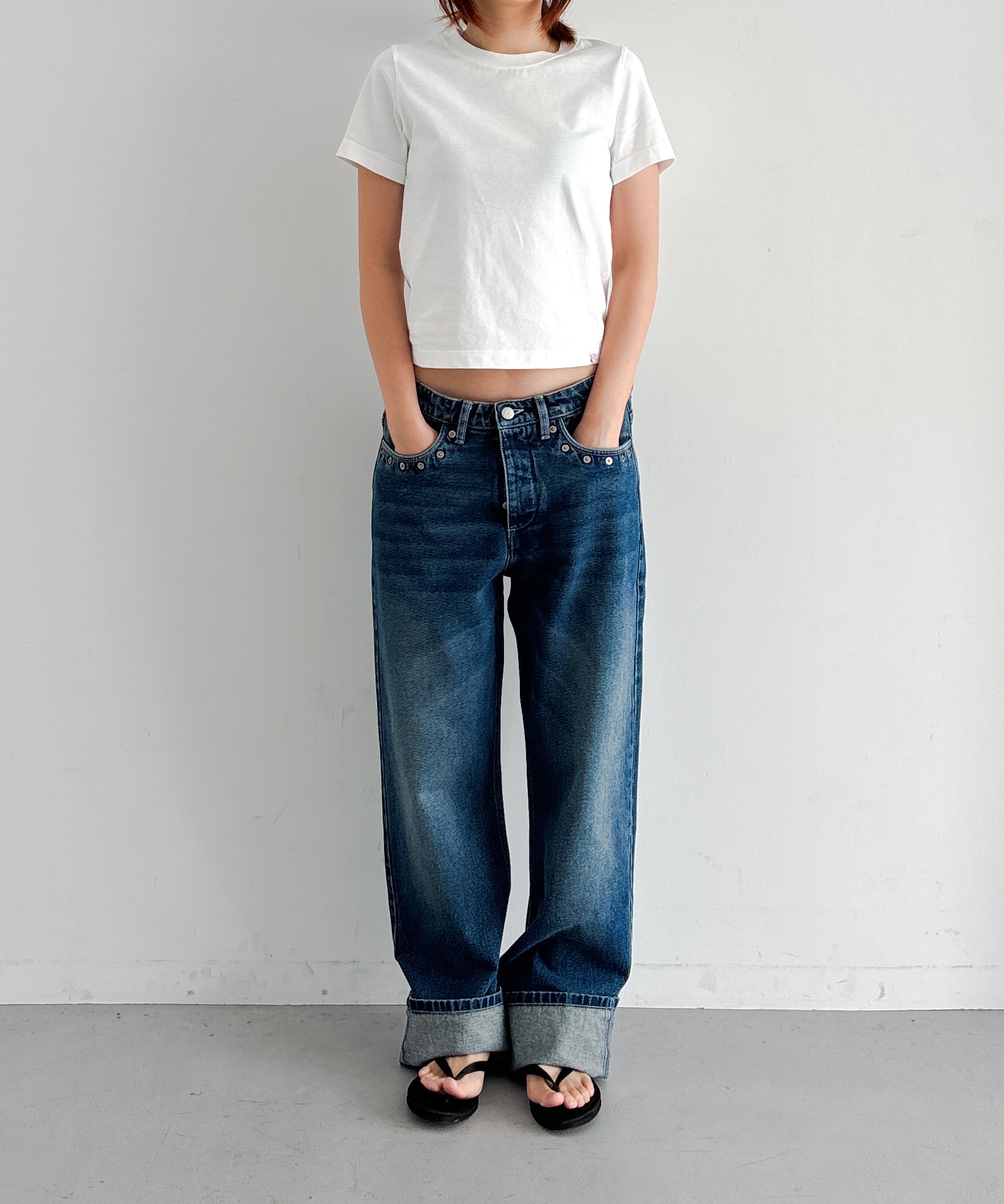 FAX COPY EXPRESS Vintage label fitted tee "WHITE"