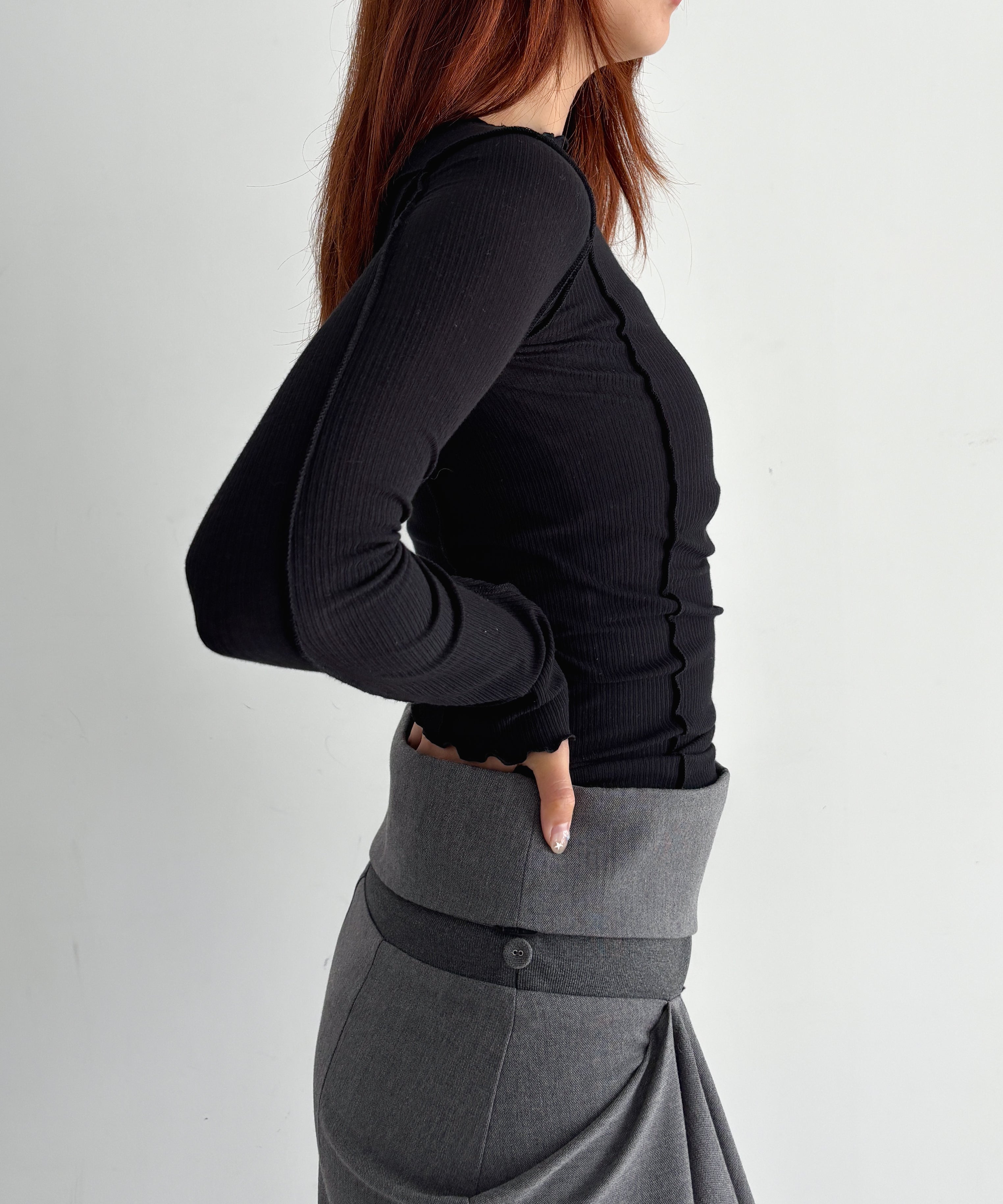 Baserange Omato long sleeve "BLACK"