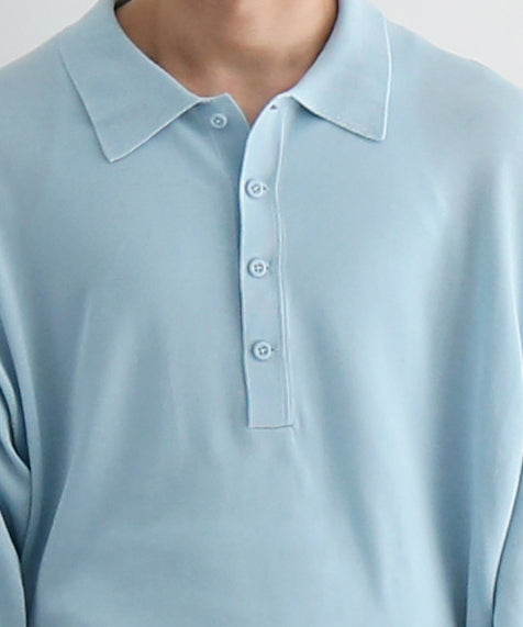 【EXCLUSIVE】crepuscule L/s polo "WINE"
