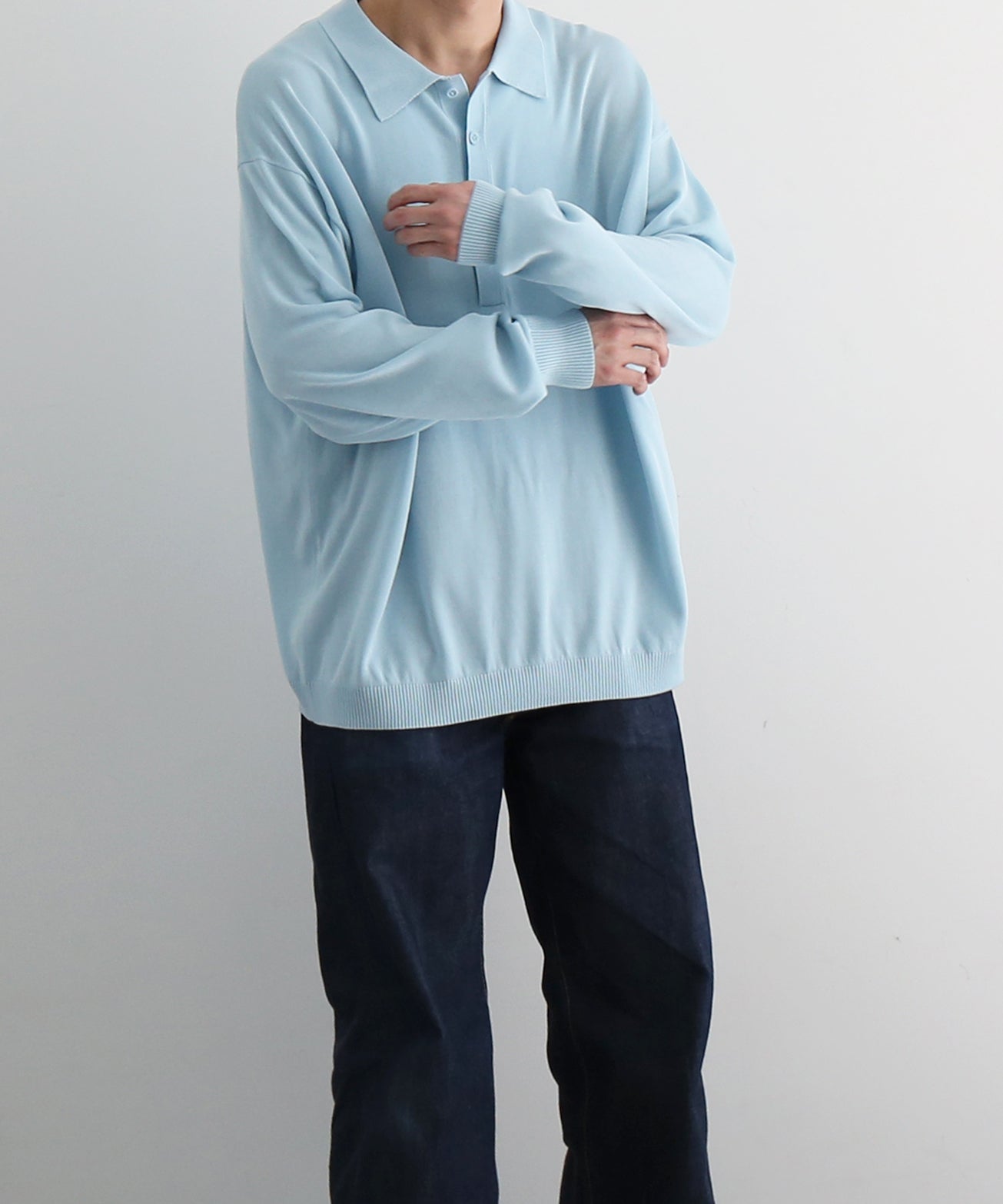 【EXCLUSIVE】crepuscule L/s polo "SAX"