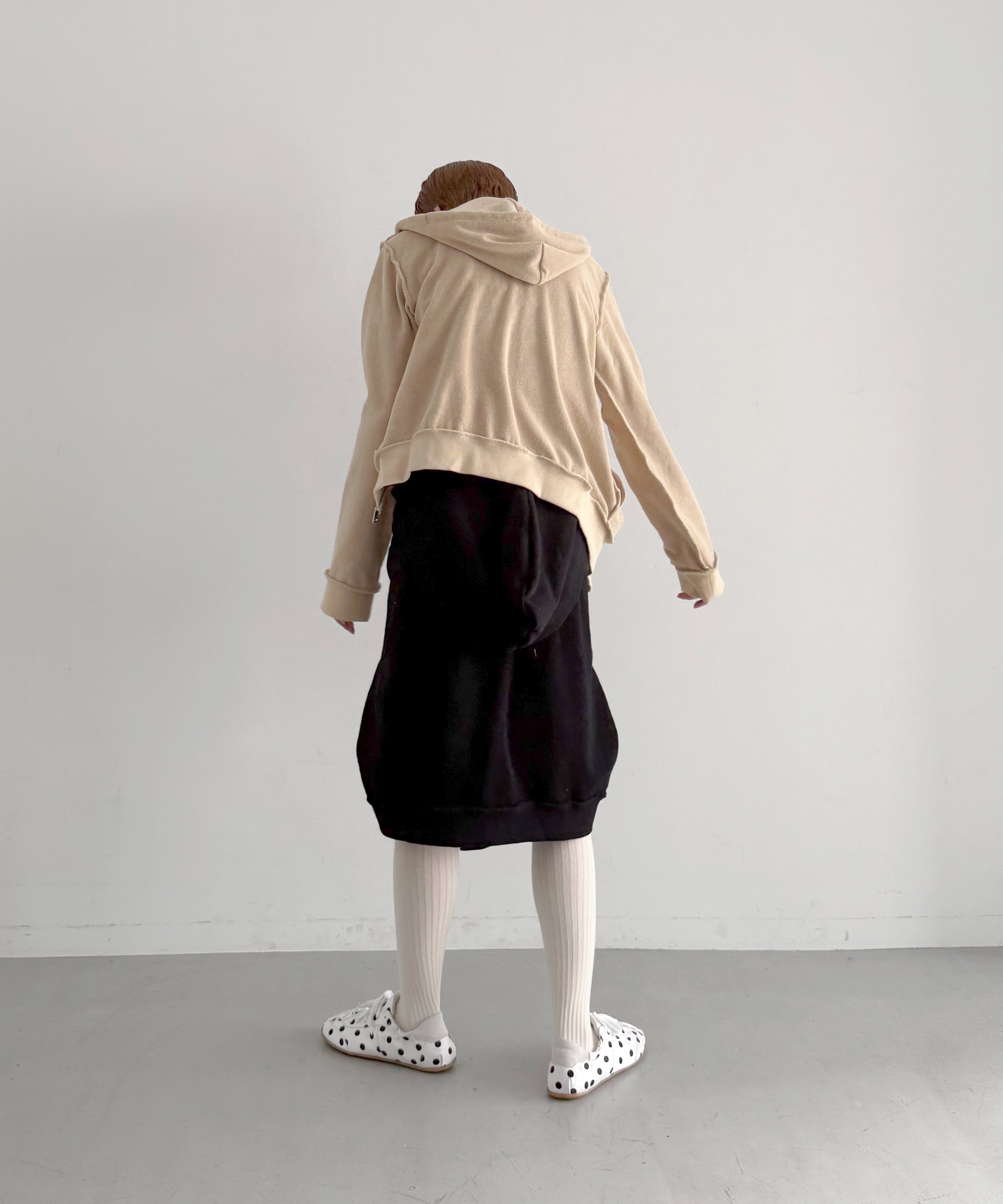 NATASHA ZINKO Hooded jacket "BEIGE"