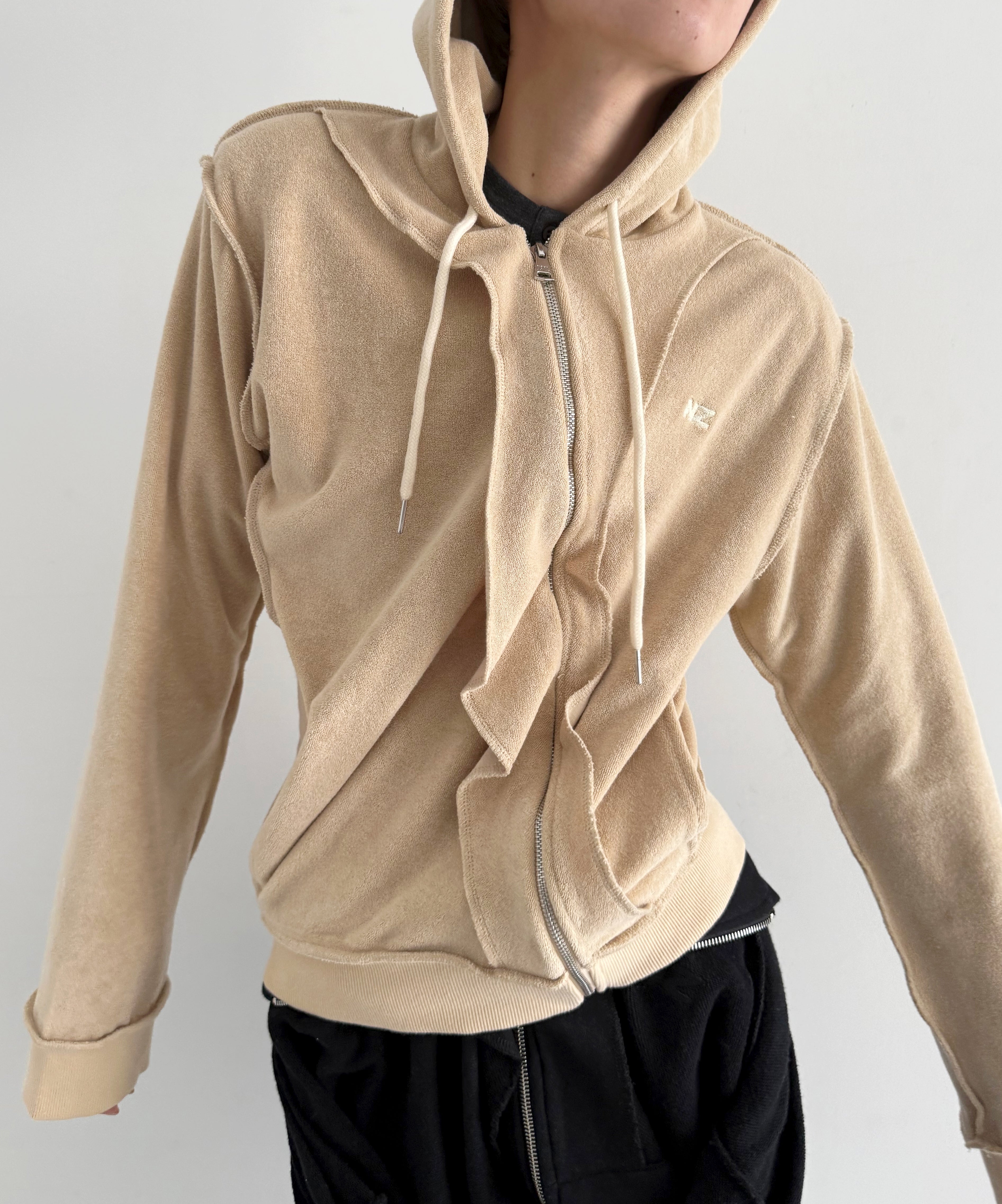NATASHA ZINKO Hooded jacket "BEIGE"
