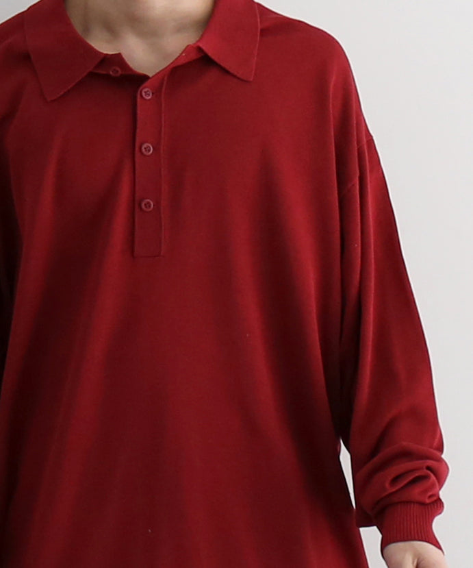 【EXCLUSIVE】crepuscule L/s polo "WINE"