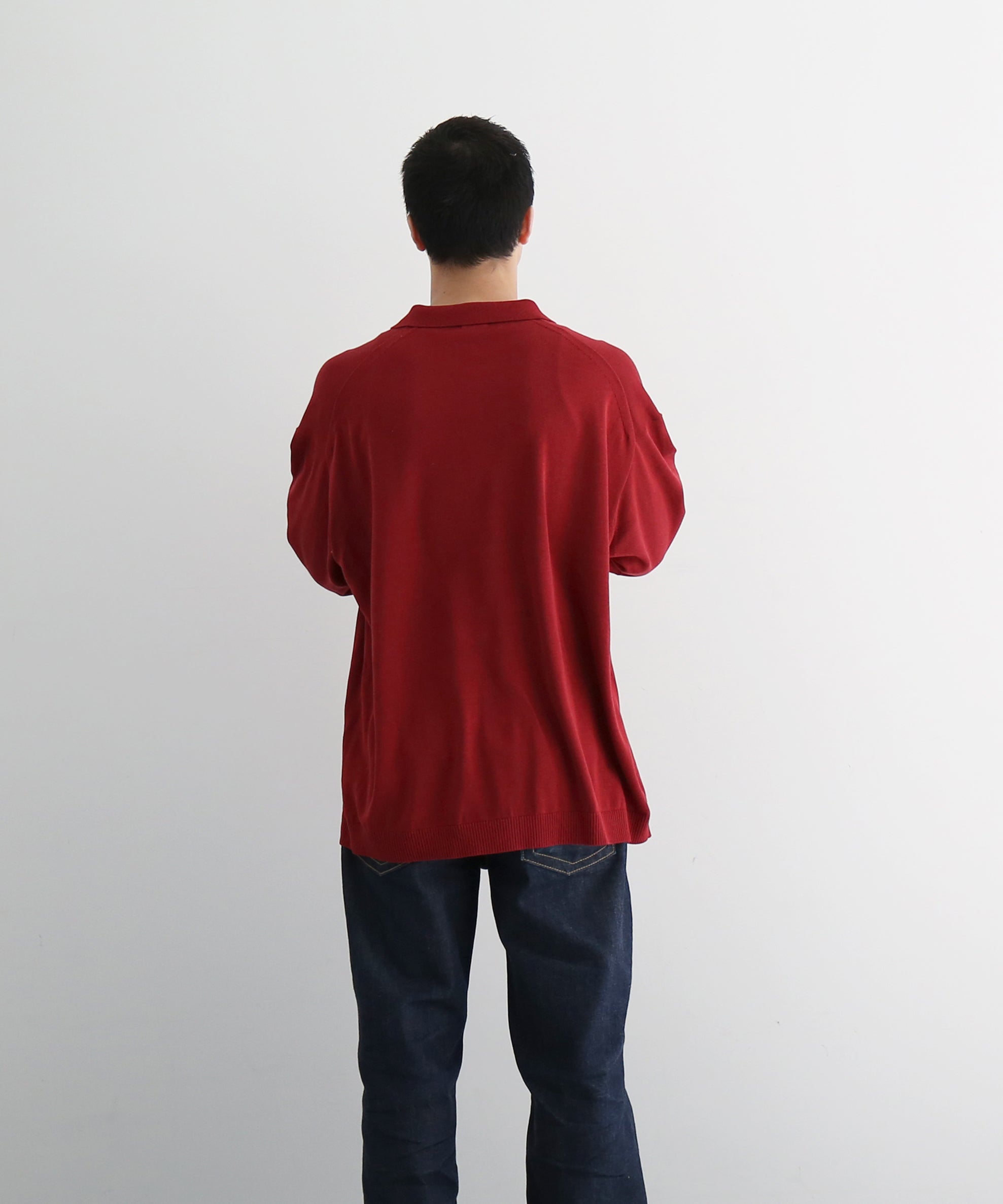 【EXCLUSIVE】crepuscule L/s polo "WINE"
