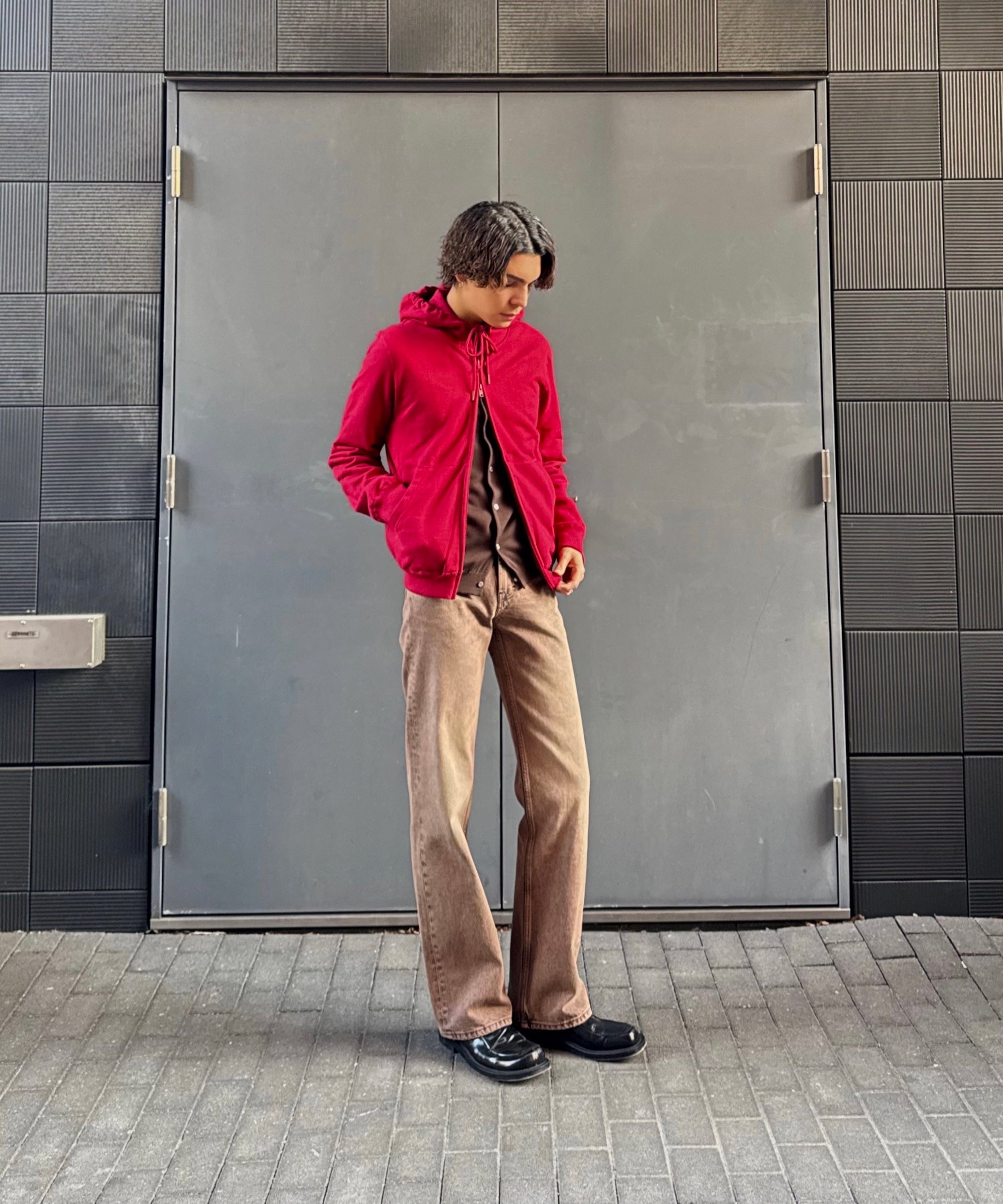 KAIKO Double zip parka "WINE RED"