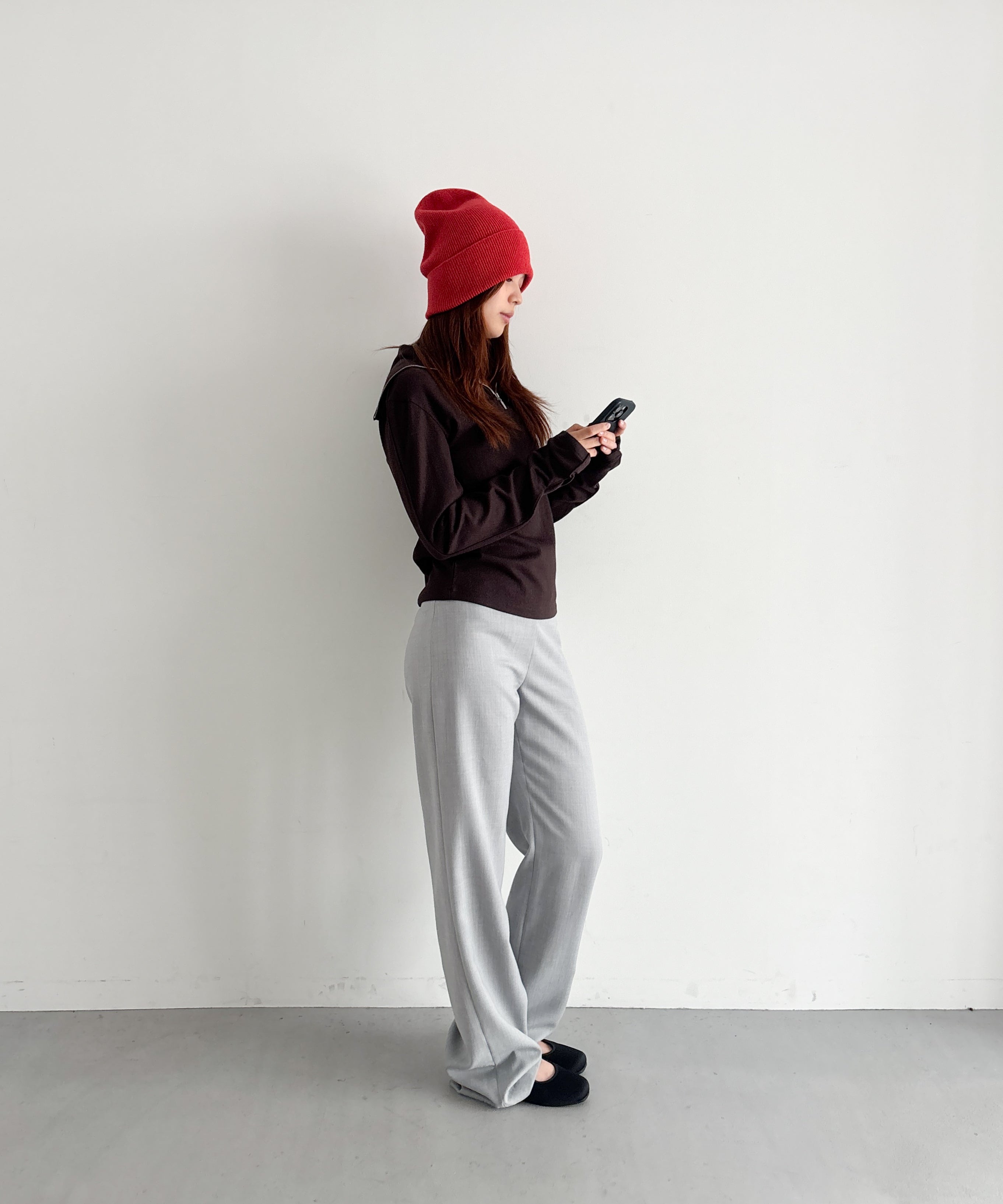 Baserange Whit beanie "MELOGRANO RED"