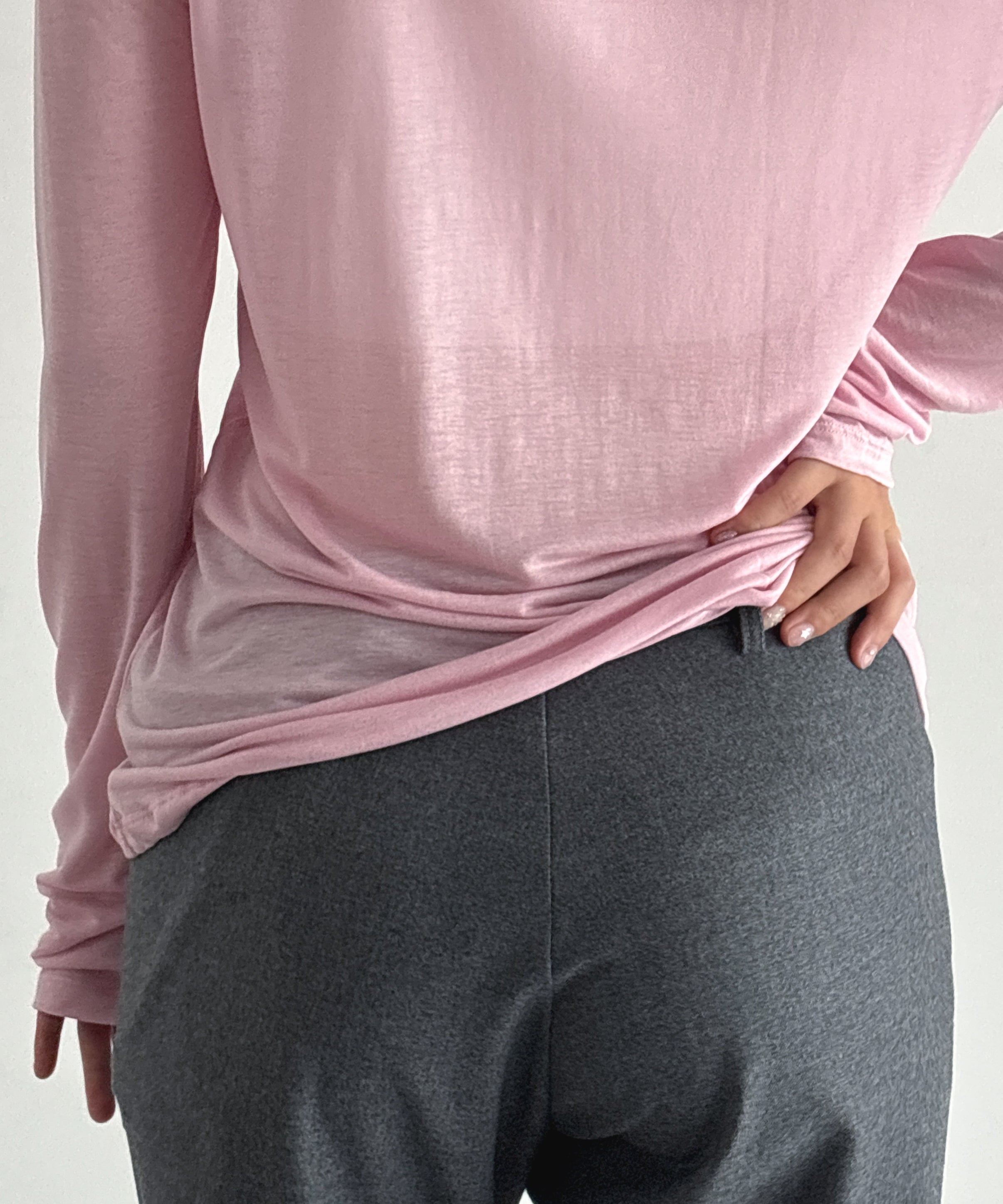 Baserange Long sleeve tee "DORO PINK"