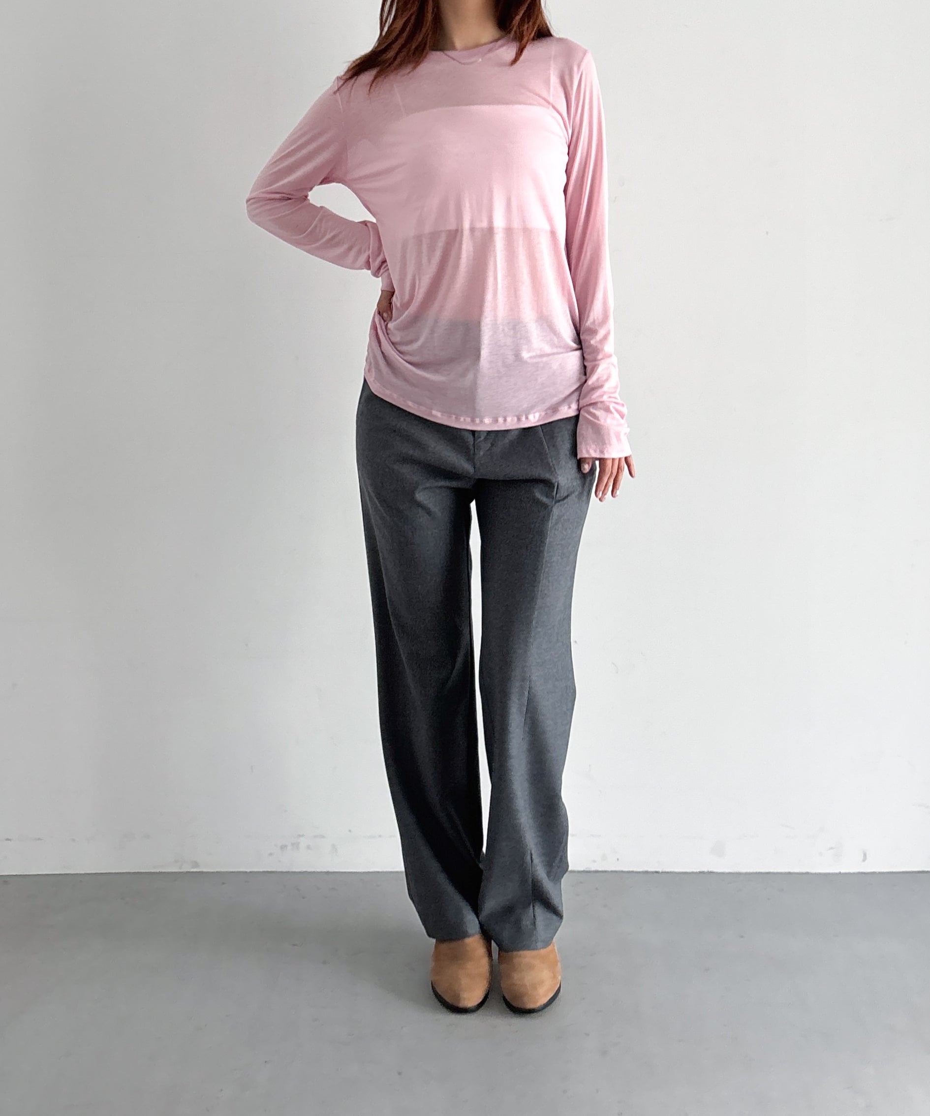 Baserange Long sleeve tee "DORO PINK"