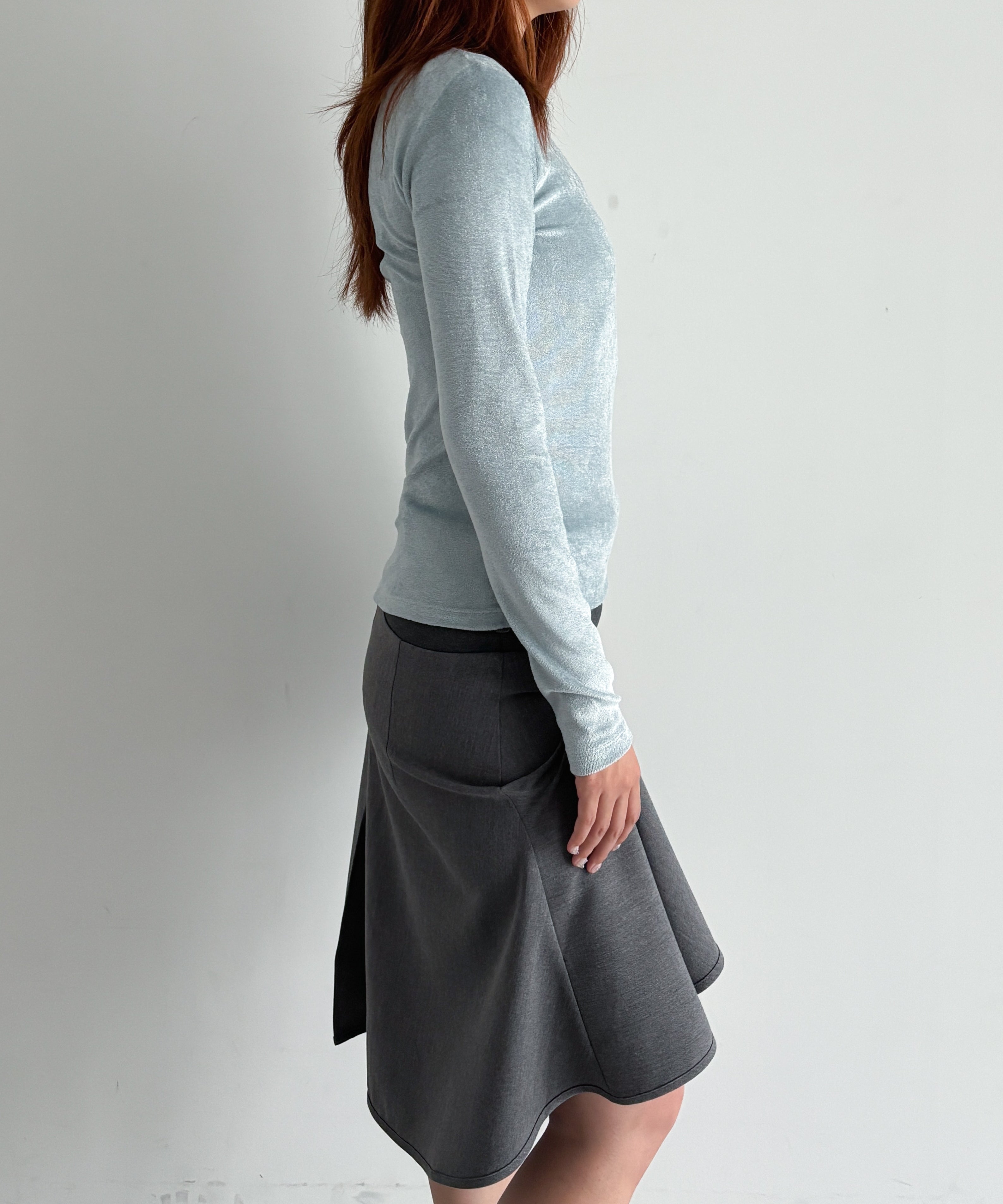 Baserange Omo long sleeve tee "TOOM GREY"