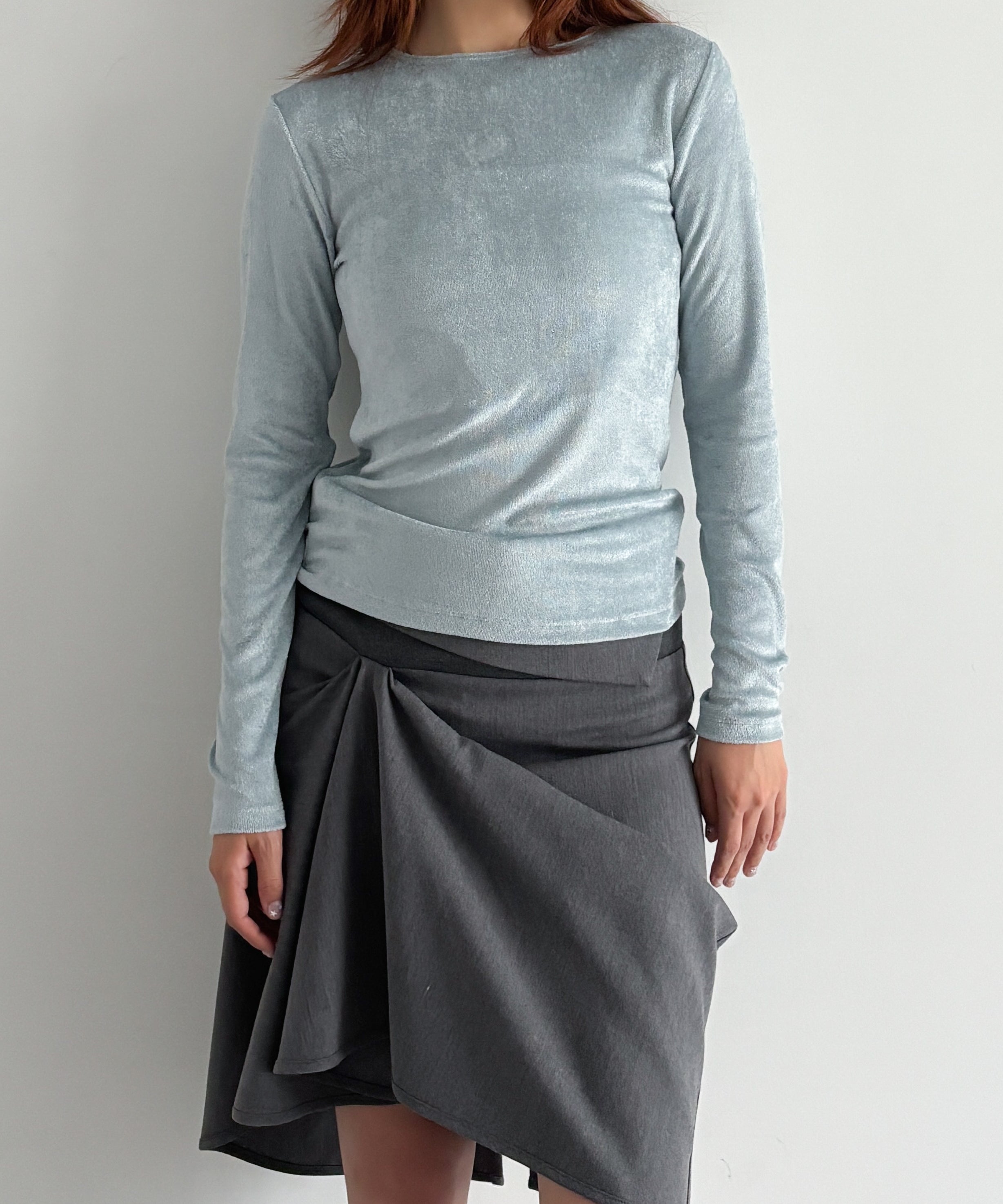 Baserange Omo long sleeve tee "TOOM GREY"