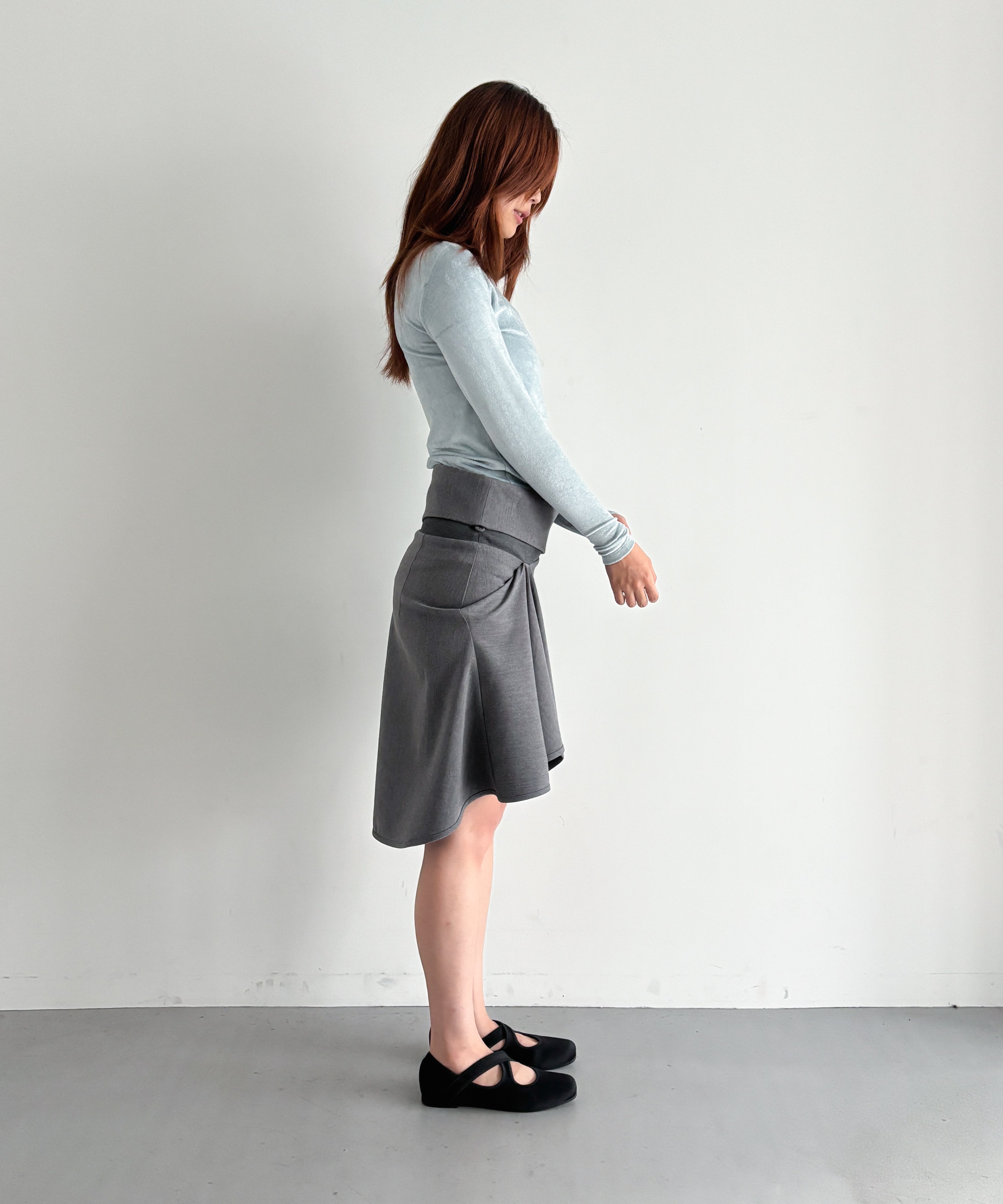 Baserange Omo long sleeve tee "TOOM GREY"