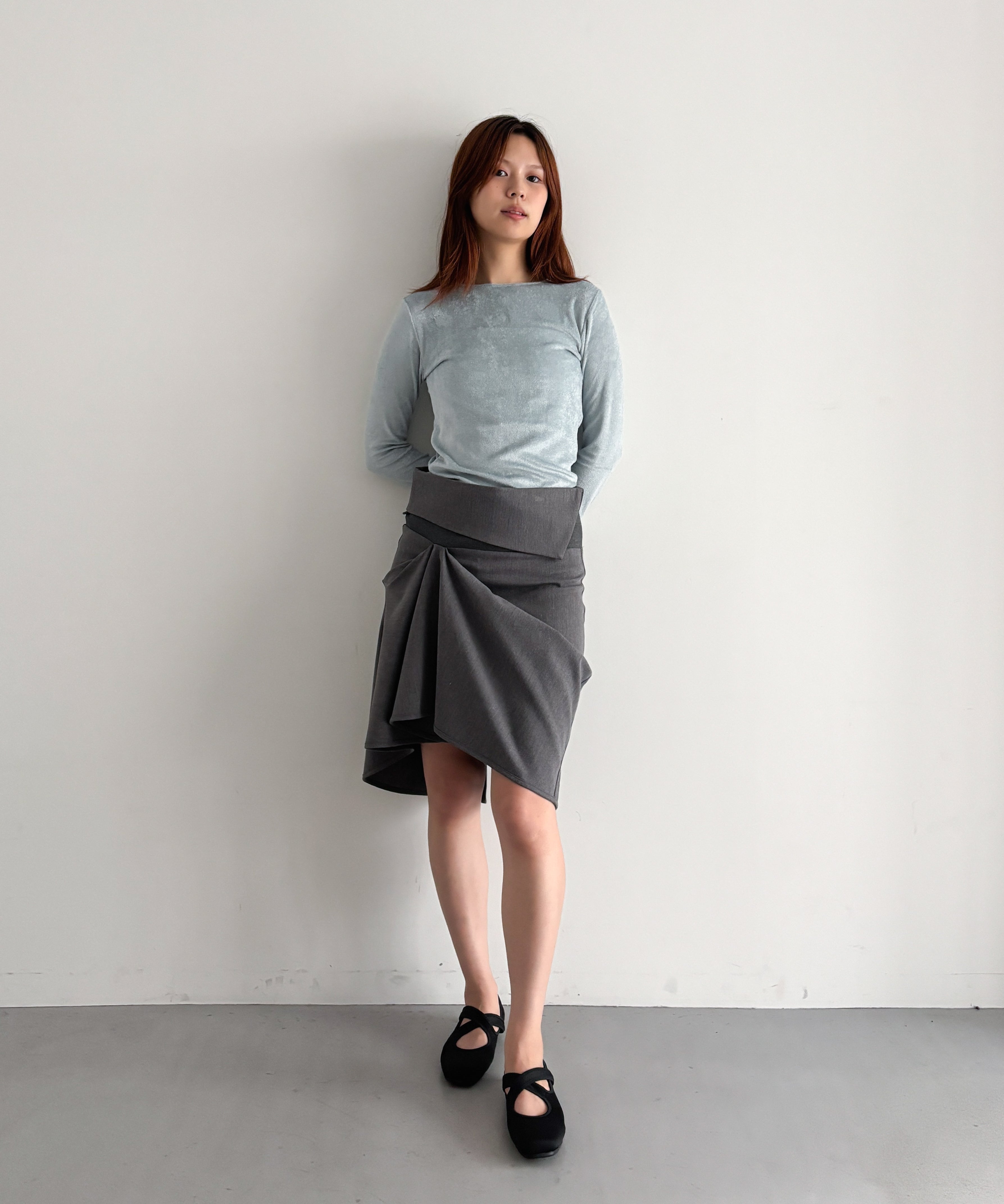 Baserange Omo long sleeve tee "TOOM GREY"