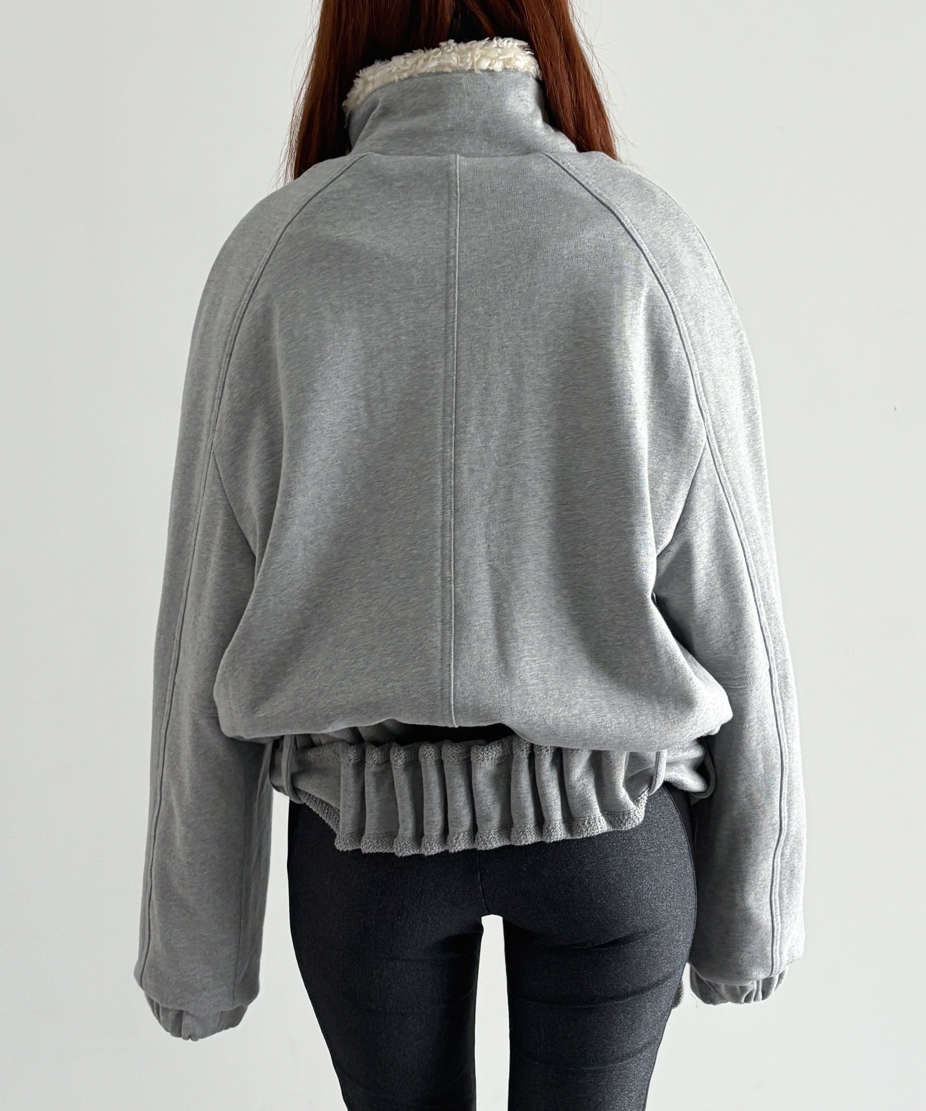 ULIKASANCTUS Belt zip jacket "GREY"