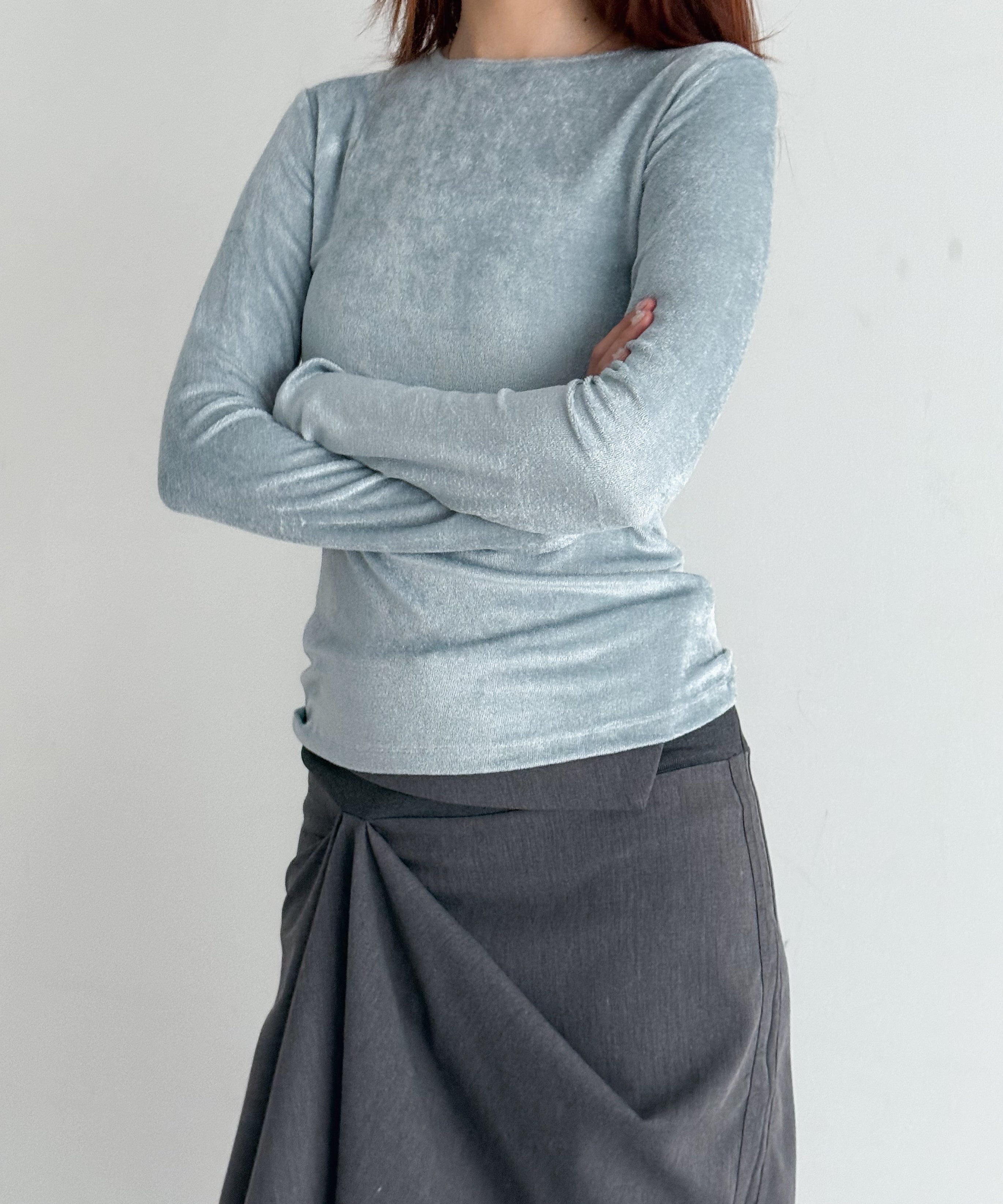 Baserange Omo long sleeve tee "TOOM GREY"