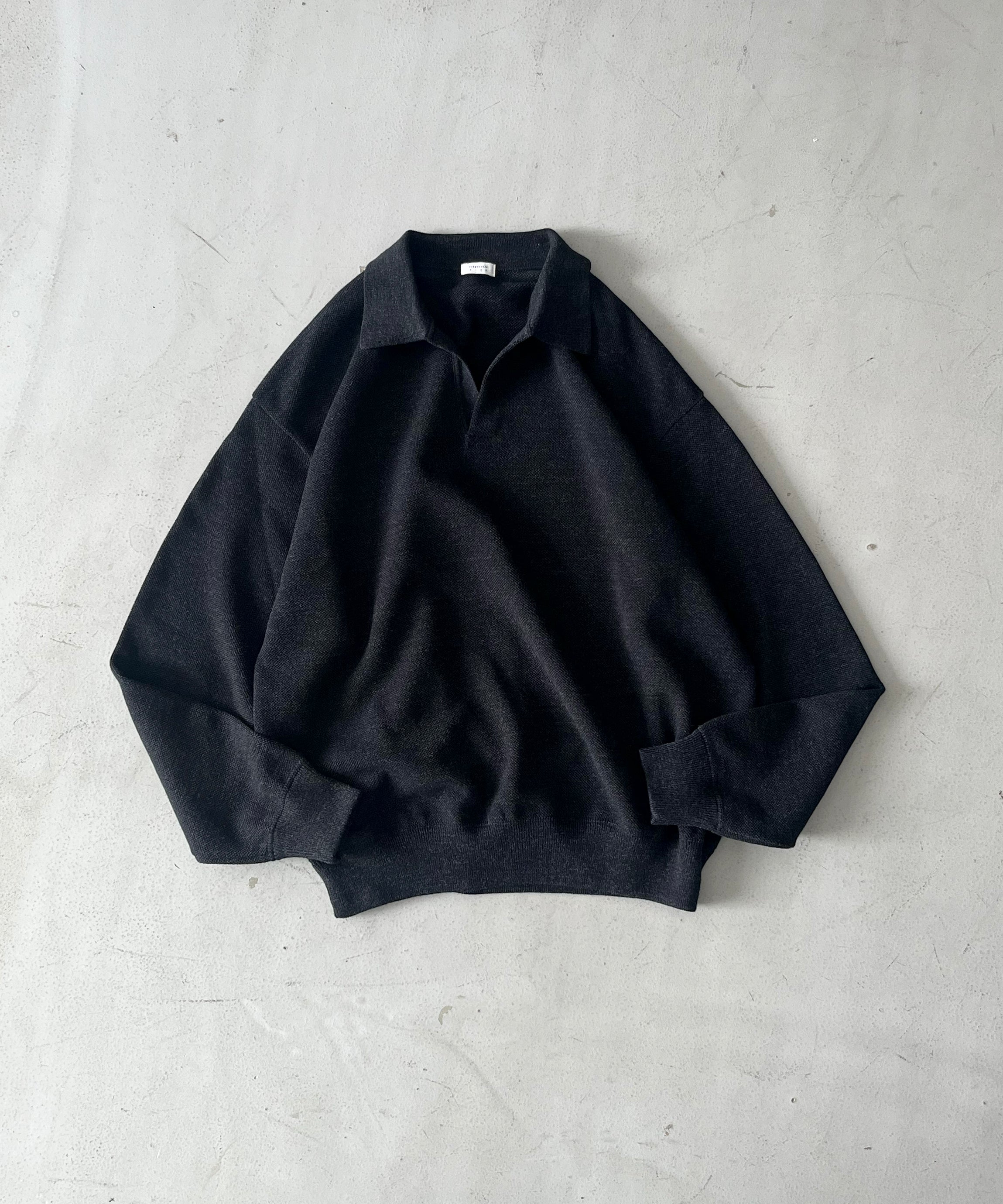 crepuscule Co/wo moss stitch skipper "BLACK"