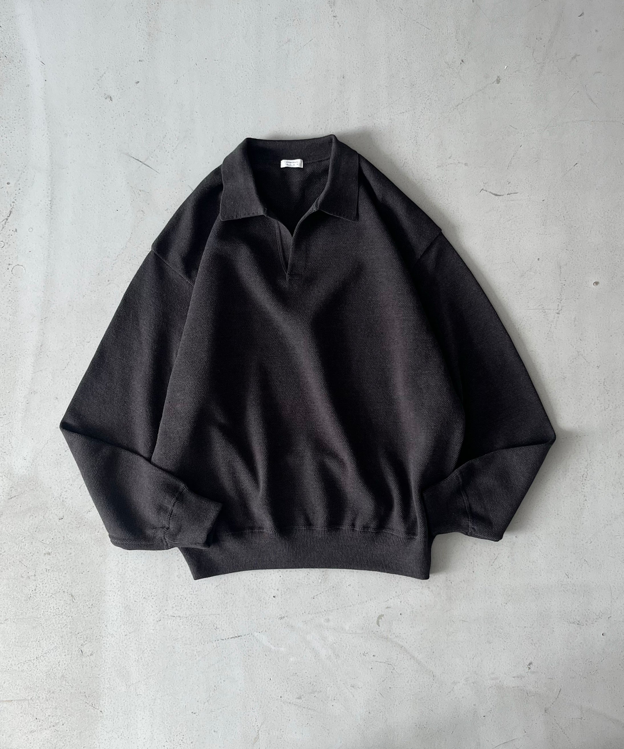 crepuscule Co/wo moss stitch skipper "BLACK"