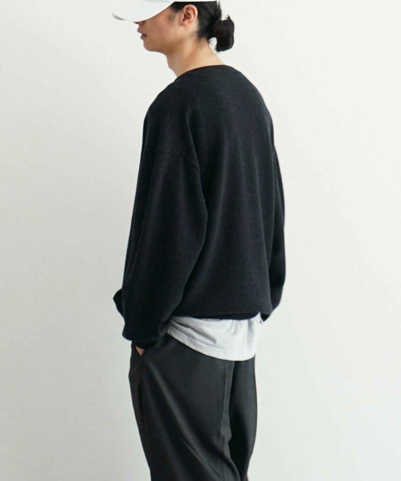 別注 25ss crepuscule Vネックリネンプルオーバーニット O代官山 別注