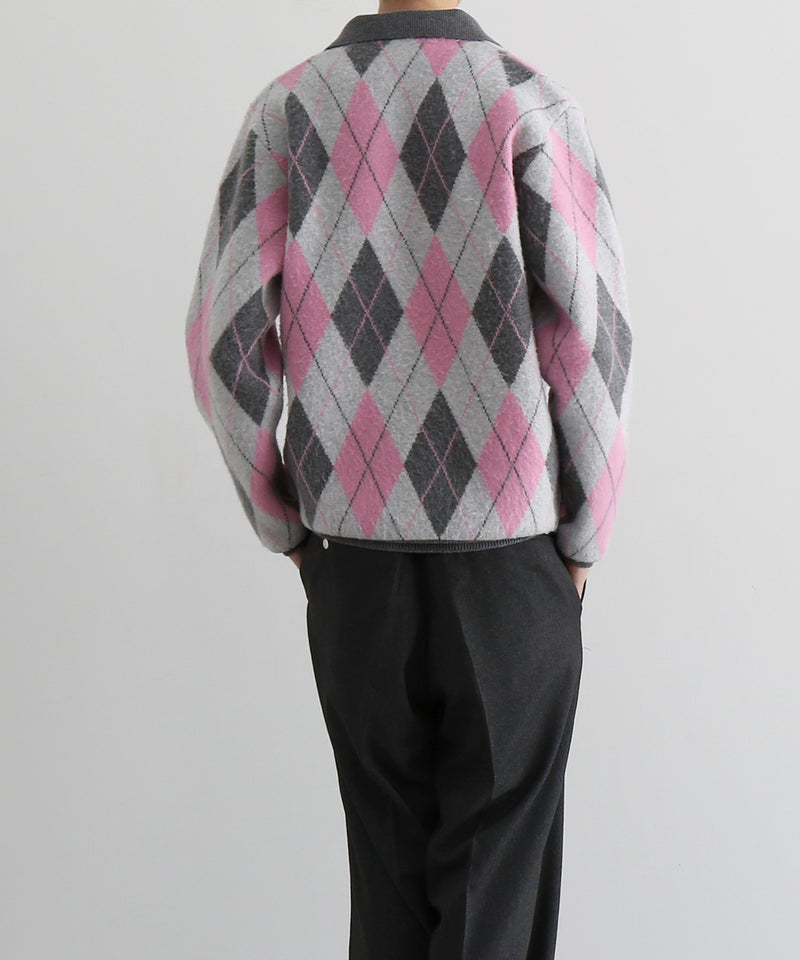 【Pre order】KAIKO Domestic knit polo shirt "FIGURE PINK"