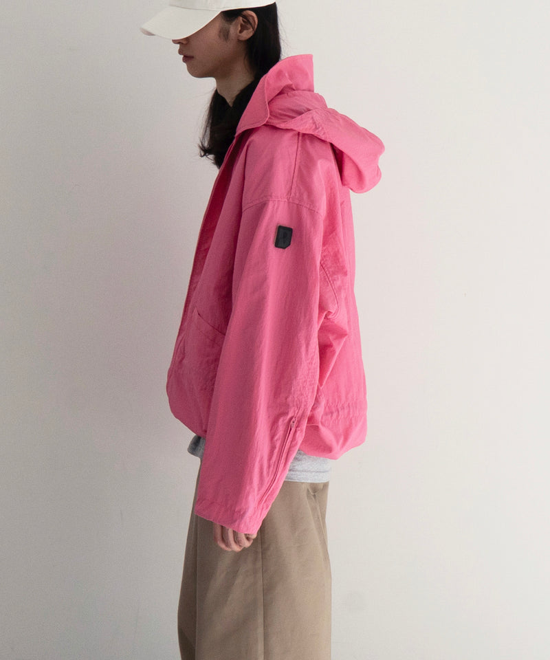 PHINGERIN Crushed nylon full pack jacket "B:PINK"