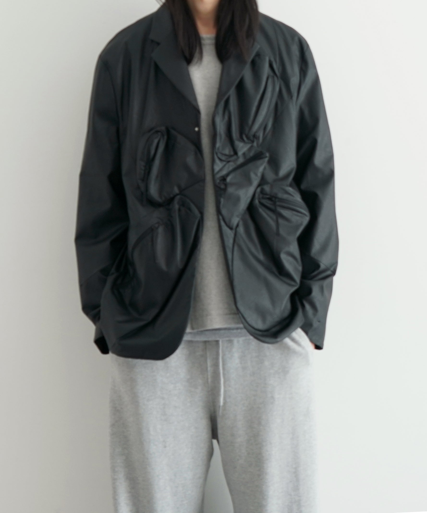 POST ARCHIVE FACTION(PAF) Seeds jacket "METALLIC BLACK"