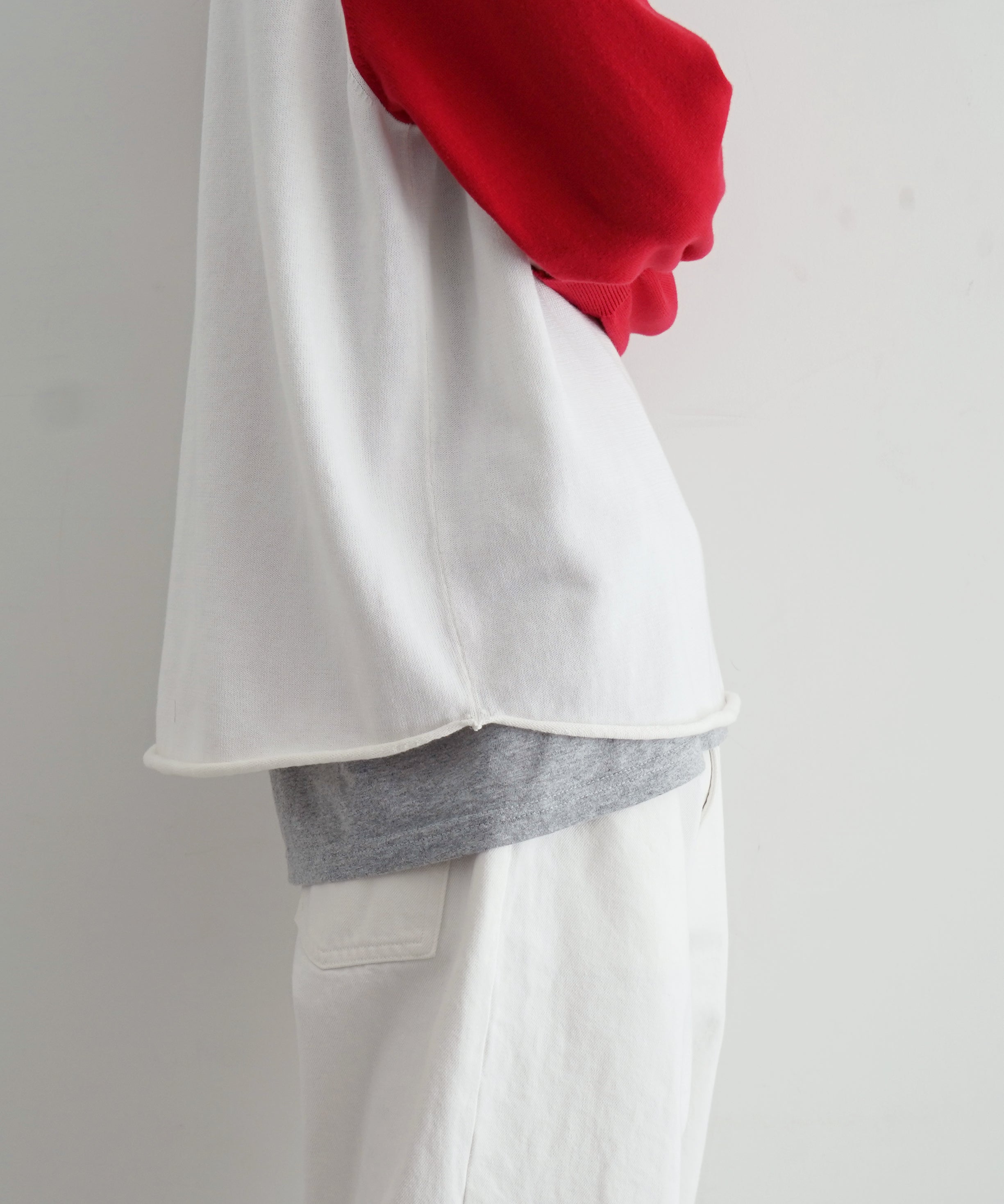 KAIKO Base ball knit "RED"