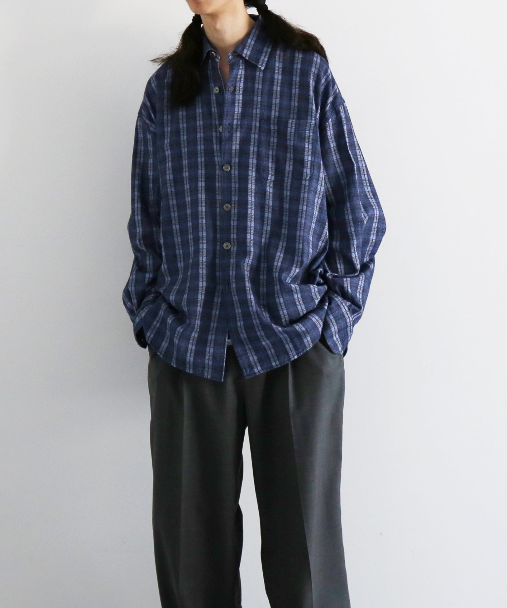 OUR LEGACY Borrowed shirt "CHECK PLEASE PRINT"