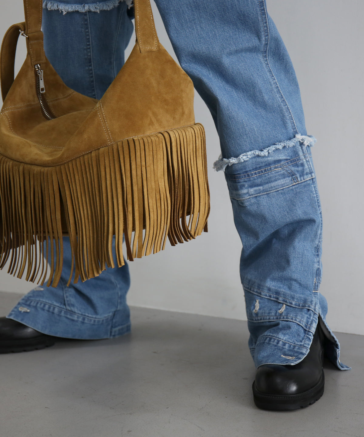 UNUSED Uh0636 leather bag "CAMEL"