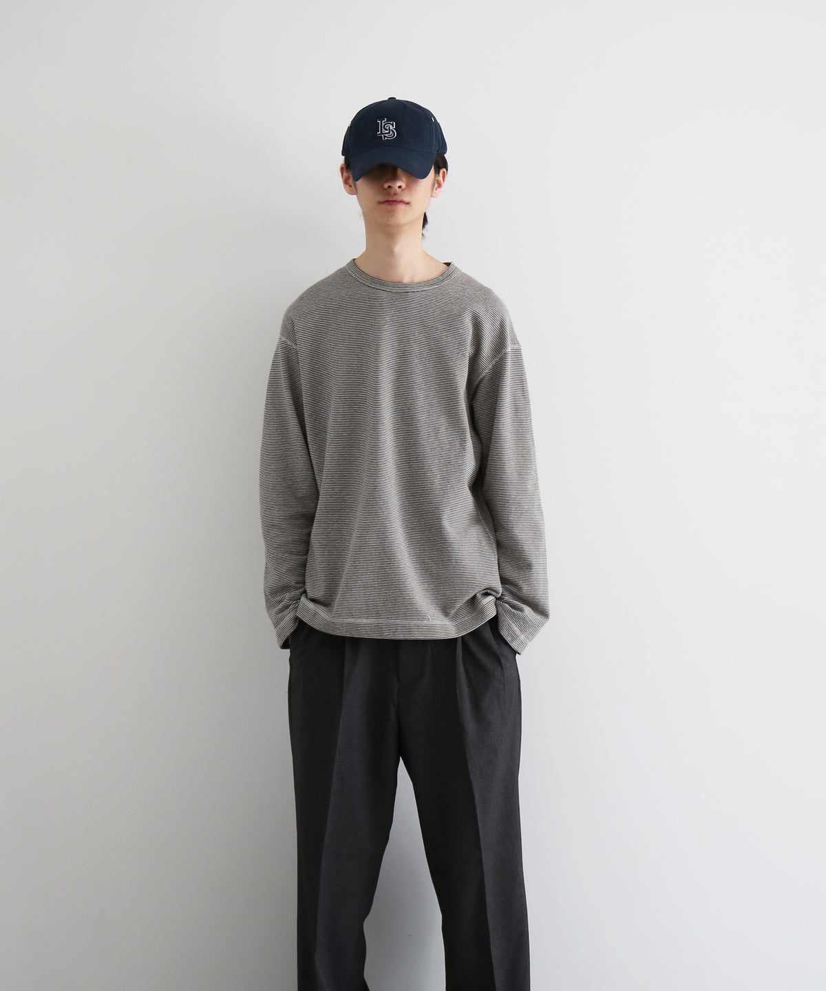 ensou. D-shaped long sleeve tee "OATMEAL"