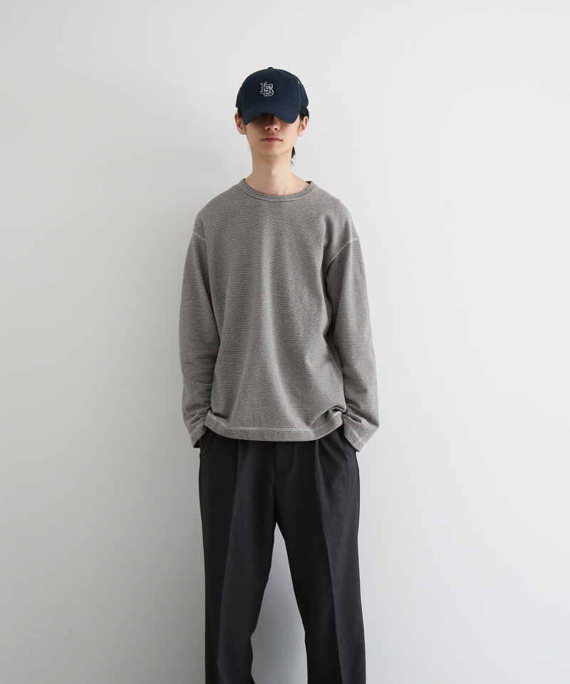 ensou. D-shaped long sleeve tee "OATMEAL"