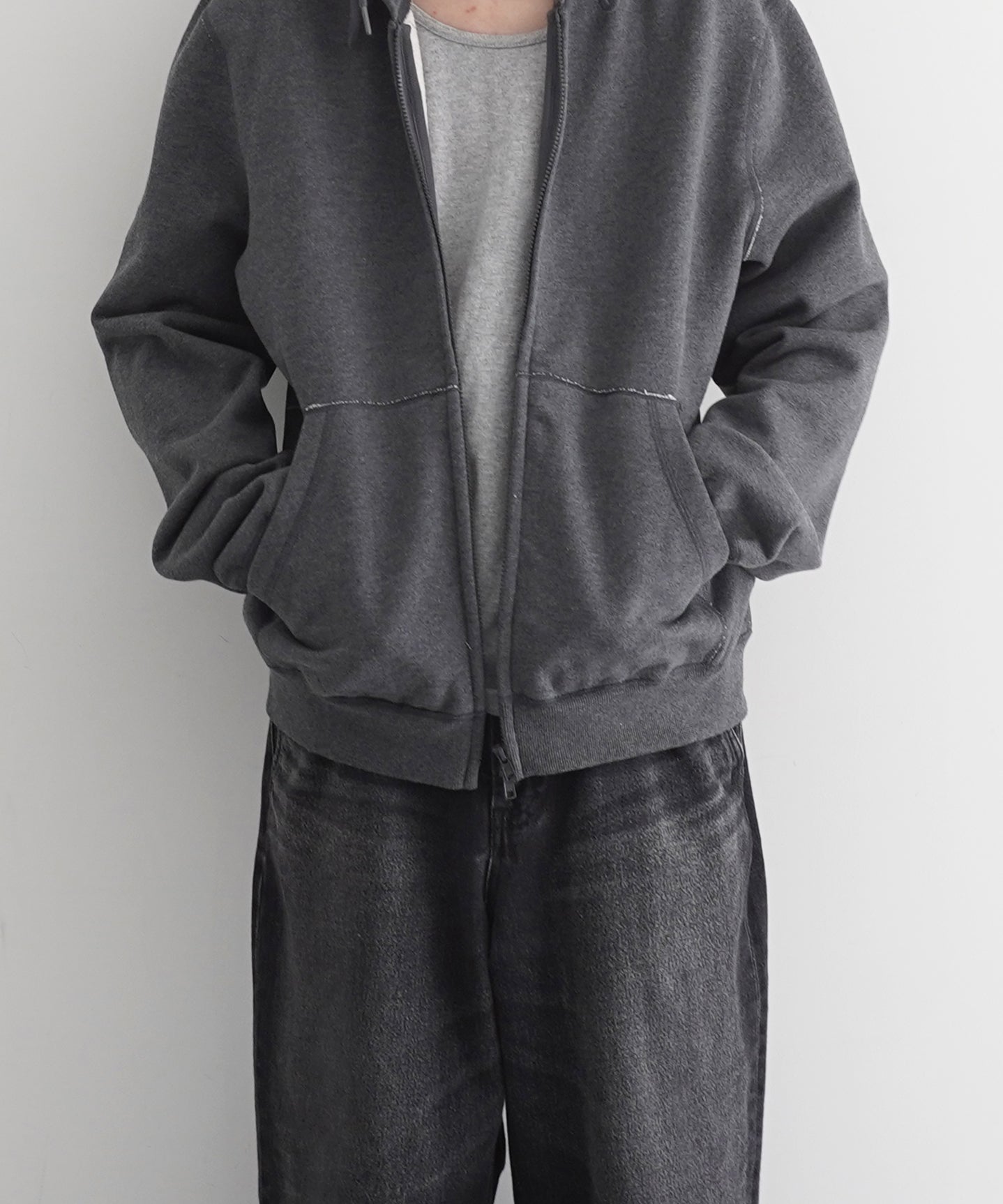 KAIKO Double zip parka "CHARCOAL TOP GRAY"